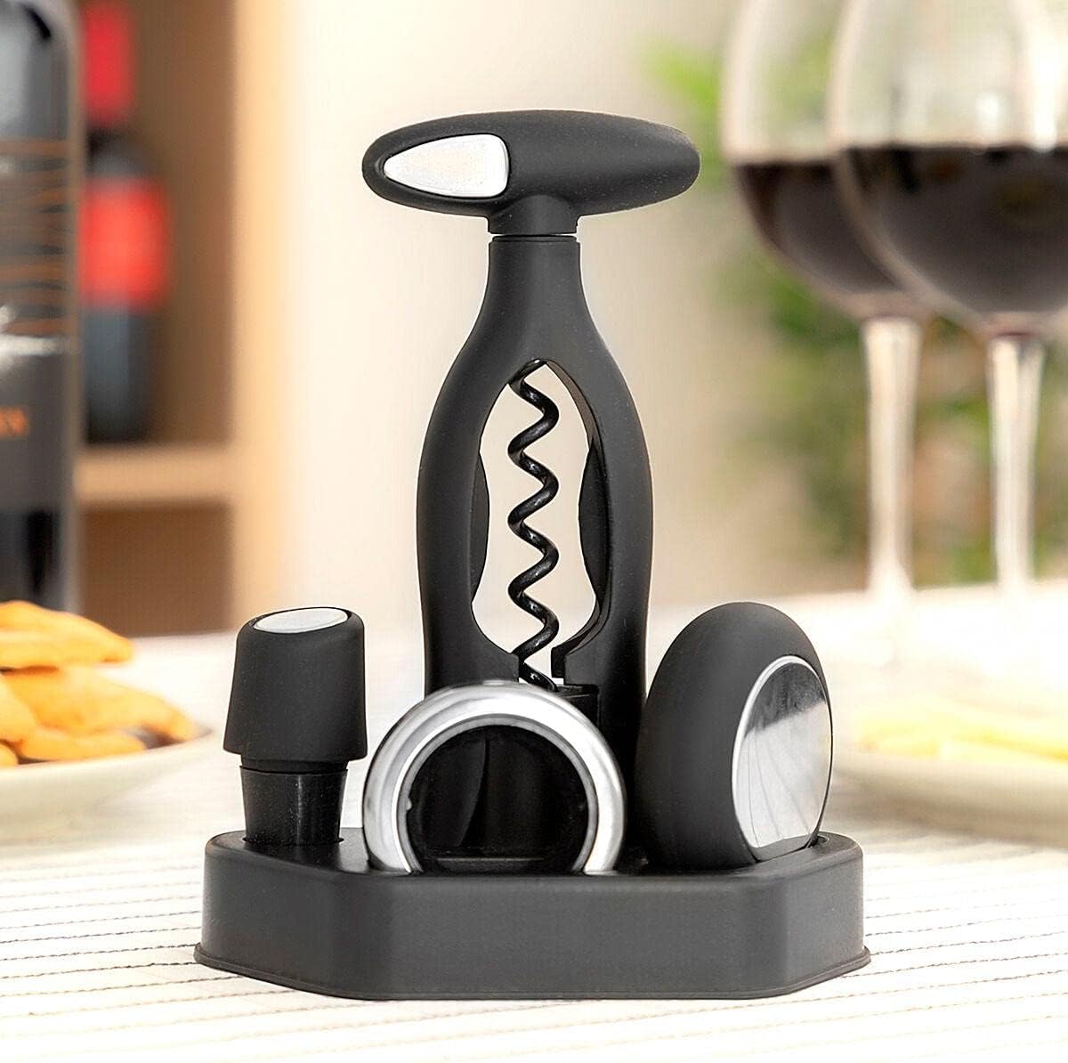 Assortiment de Vins avec Tire-Bouchon et Accessoires  5 Pièces