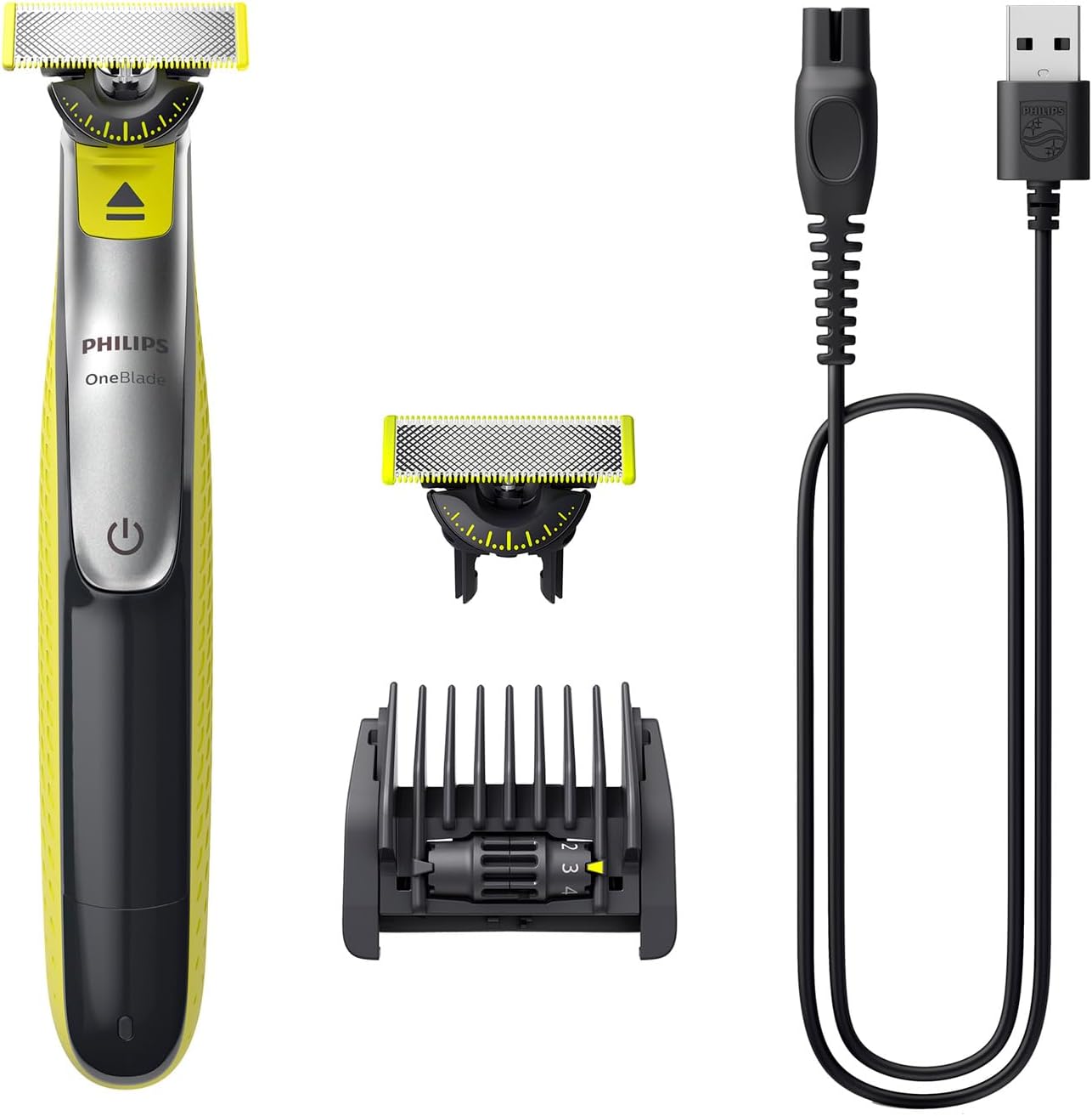 Philips OneBlade 360 hybride Visage : rasoir/tondeuse à barbe électrique