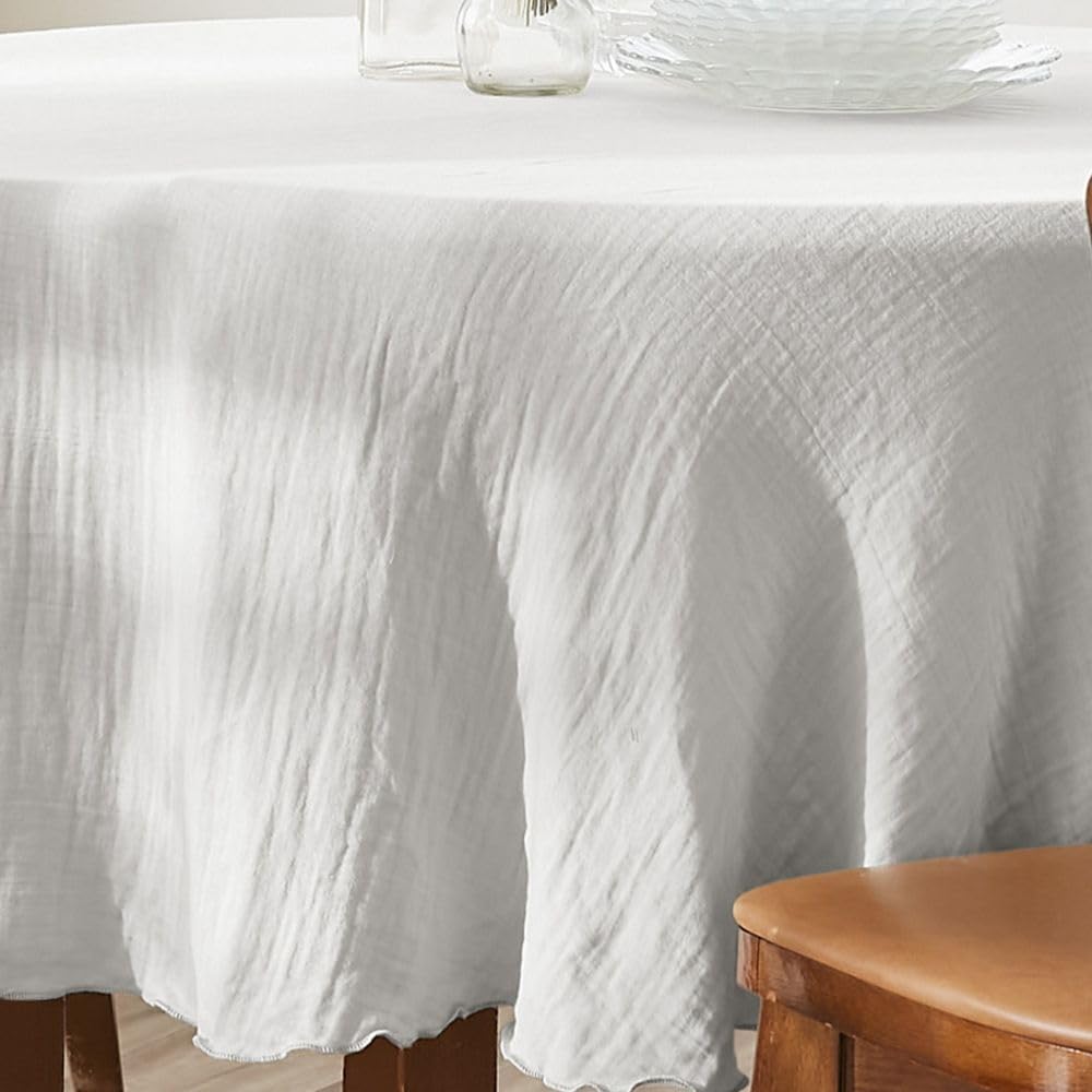 Nappe ronde - 180x180 cm - Gaze de Coton - Nuage