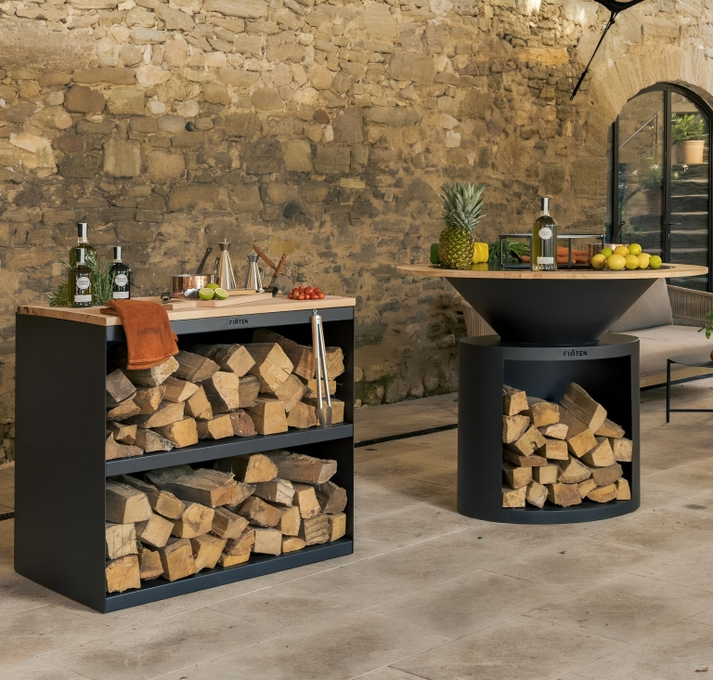 Brasero plancha Ellipse 120 thermolaqué noir
