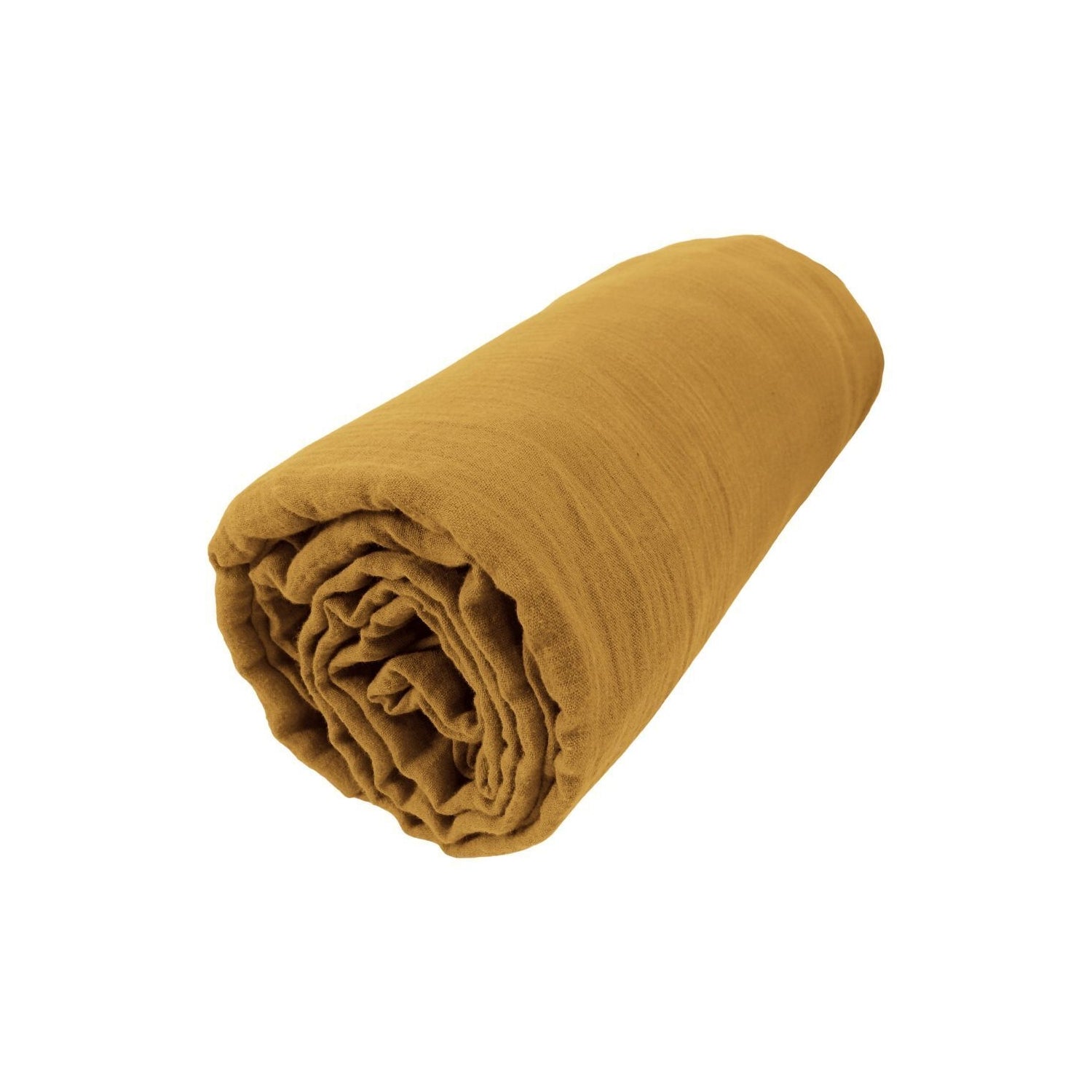 Drap housse en Gaze de coton Safran