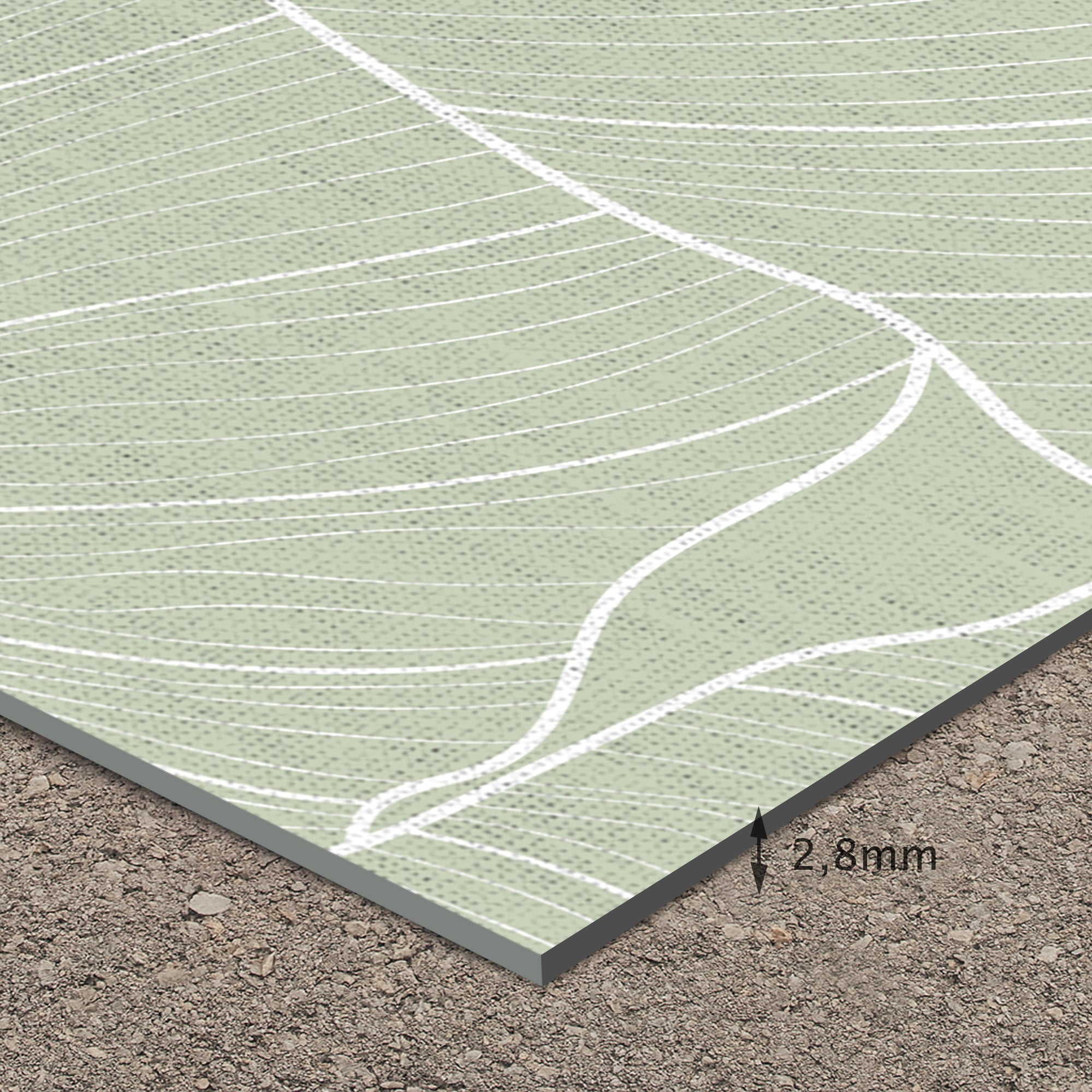 Tapis en vinyle pour intérieur / extérieur - Feuilles vertes