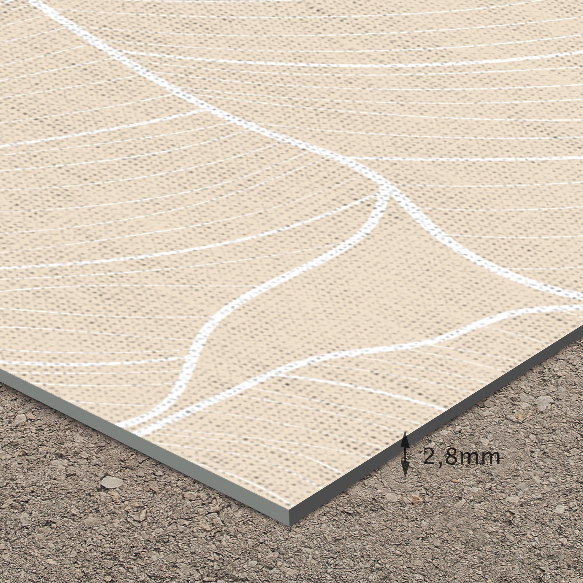 Tapis en vinyle pour intérieur / extérieur - Feuilles sables