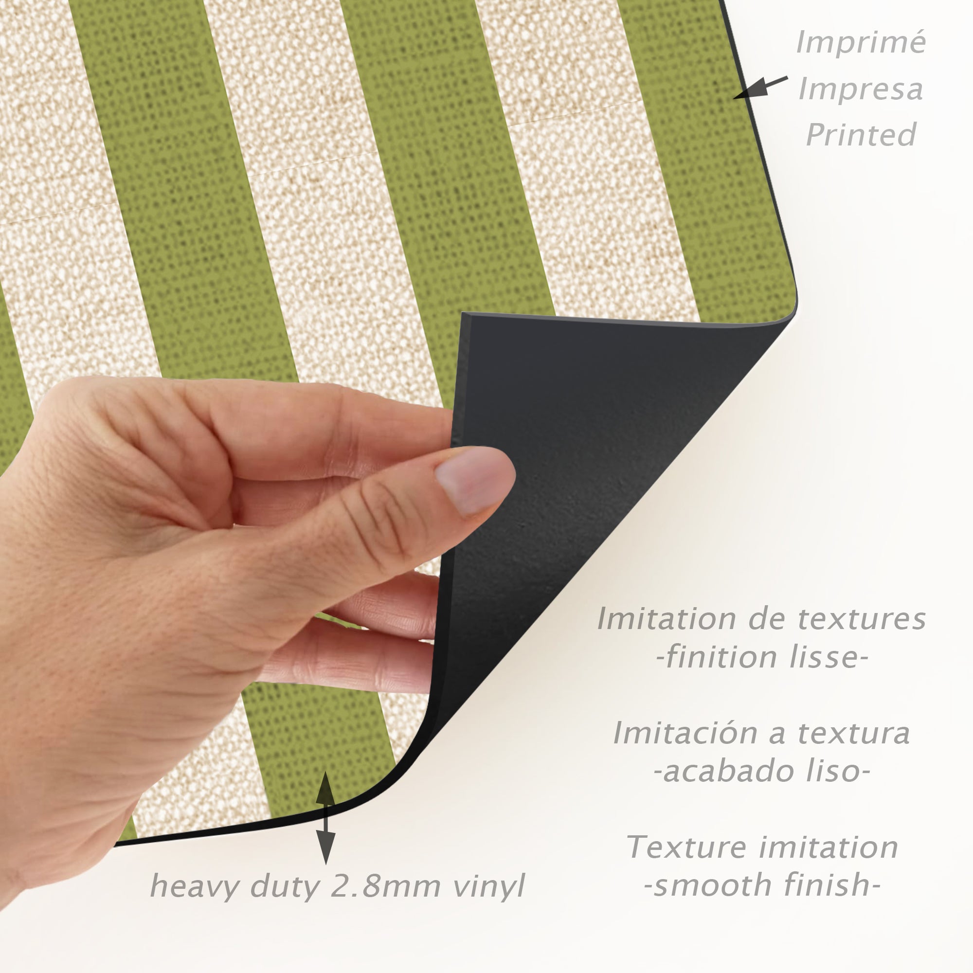 Tapis en vinyle pour intérieur / extérieur - Vert dynamique