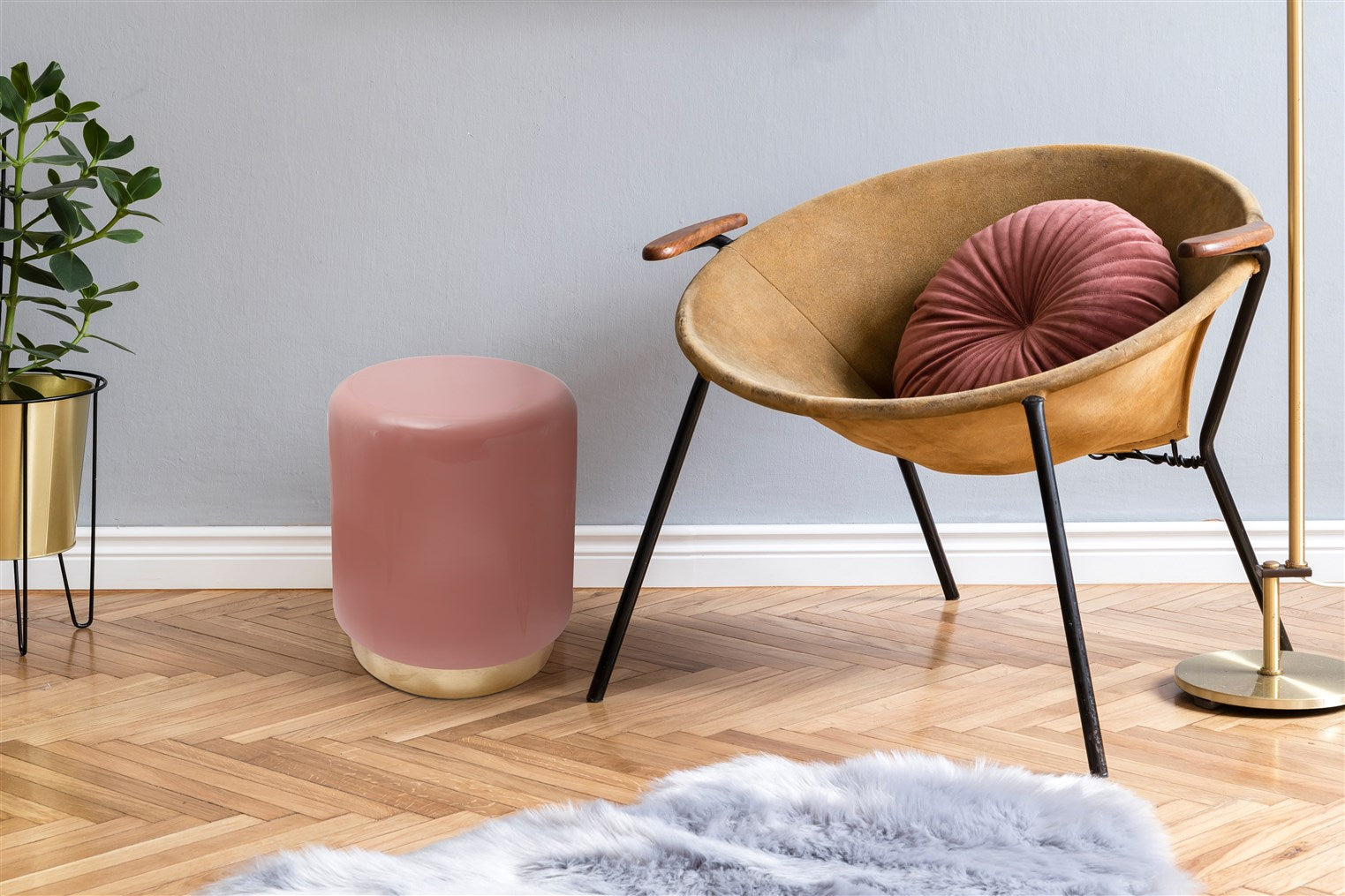 Table d'appoint rose - Art Deco