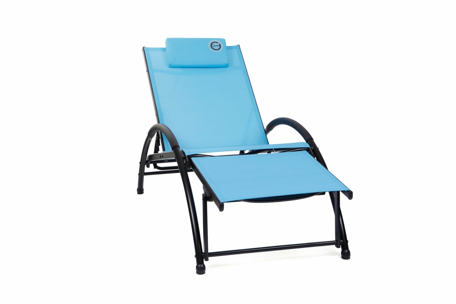 Bain de soleil pliable - Bleu - Repose tête inclus