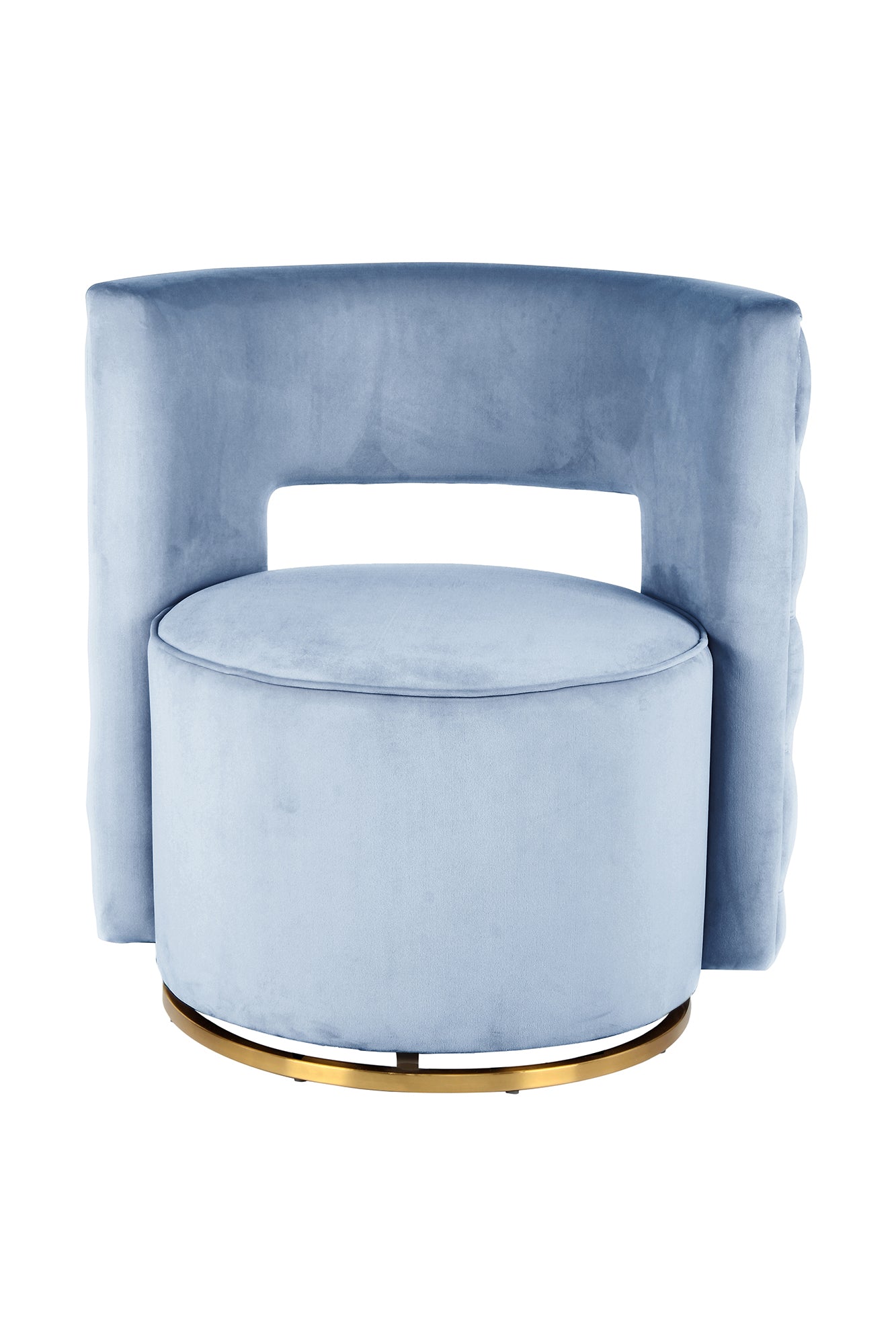 Fauteuil bleu / doré - Beverly