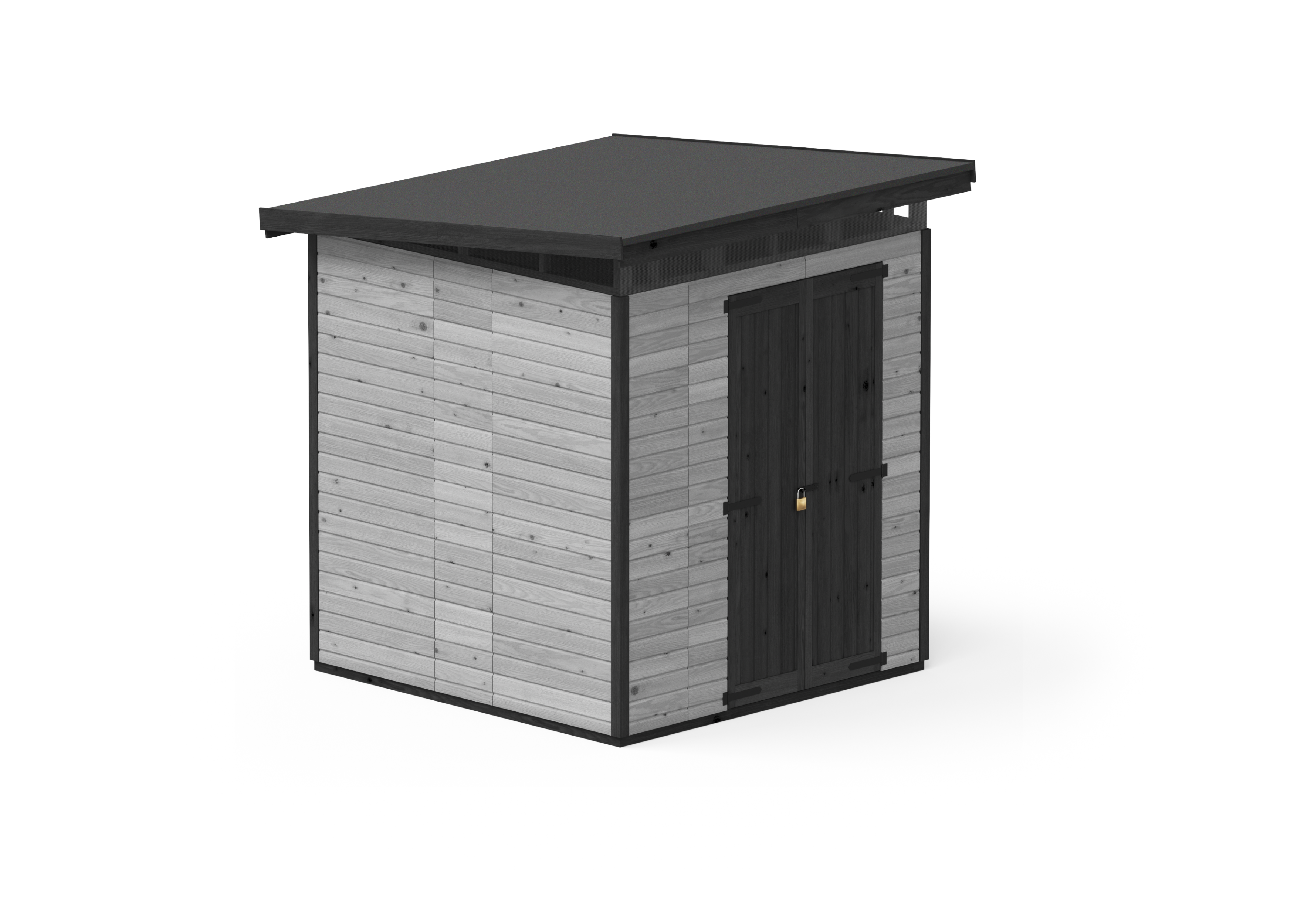 Abri de jardin en bois 203x203 cm Gris