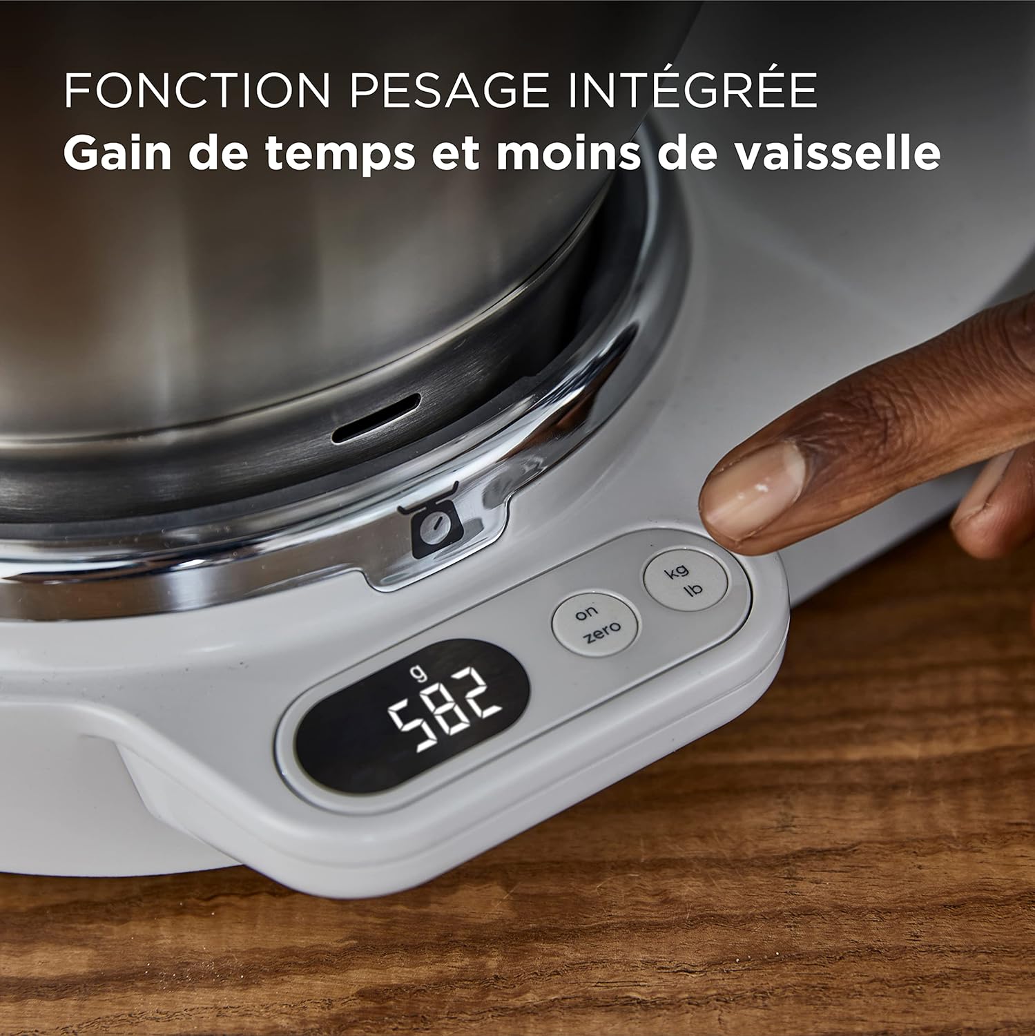 Robot pâtissier Titanium Chef baker  - argenté - 3.5 et 5 L avec poignet - 1200 W