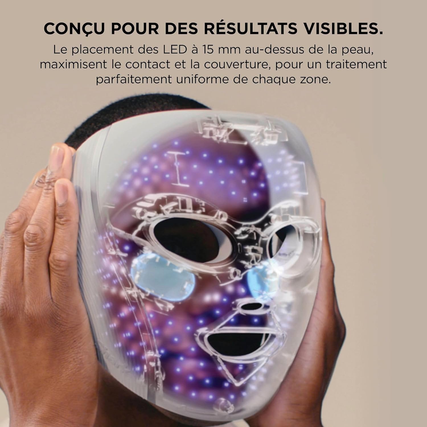 Masque LED de photothérapie Shark CryoGlow avec rafraîchissement contour des yeux