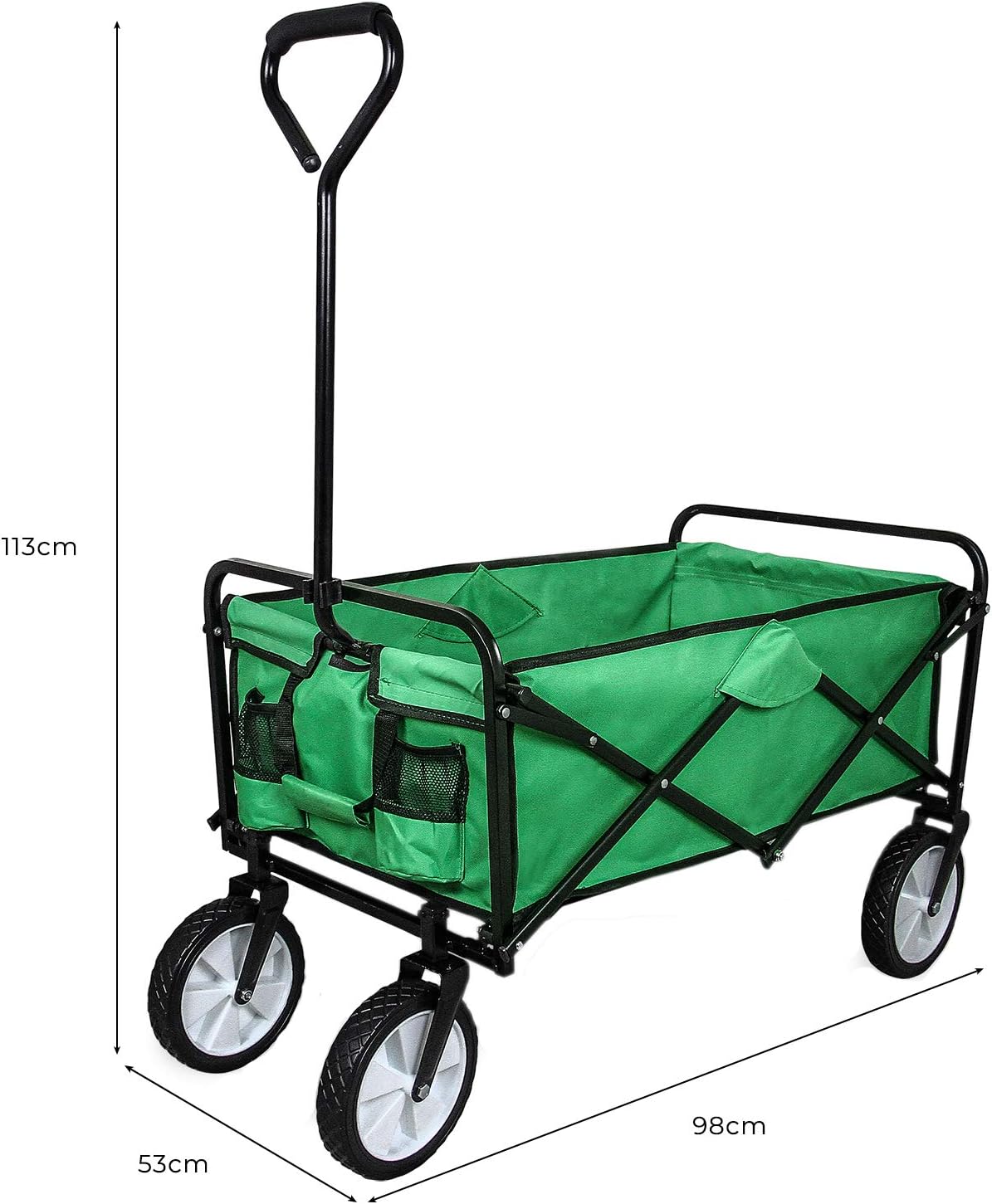 Chariot Pliable de Jardin 70 kg – Vert