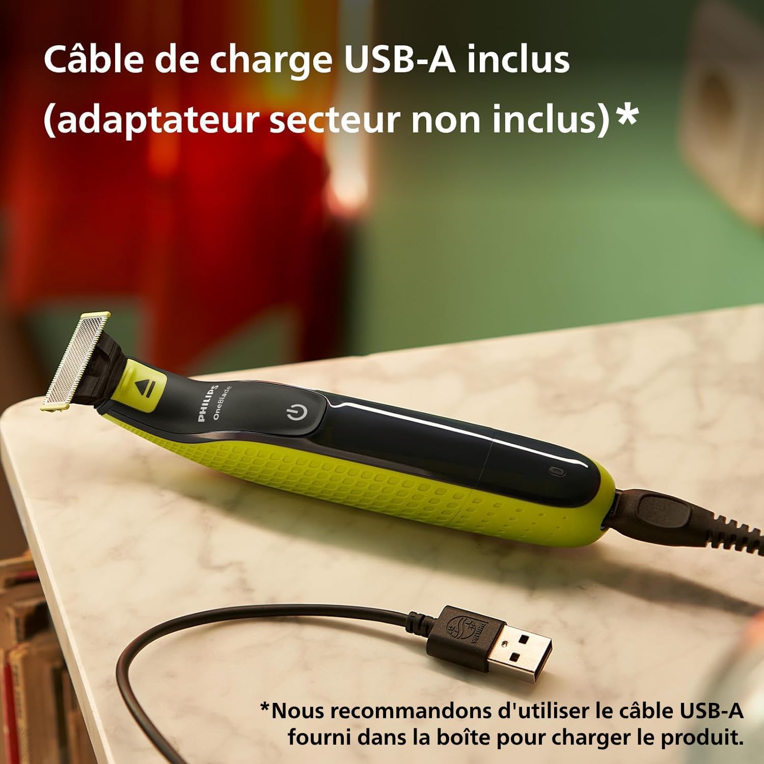 Philips OneBlade 360 hybride Visage : rasoir/tondeuse à barbe électrique