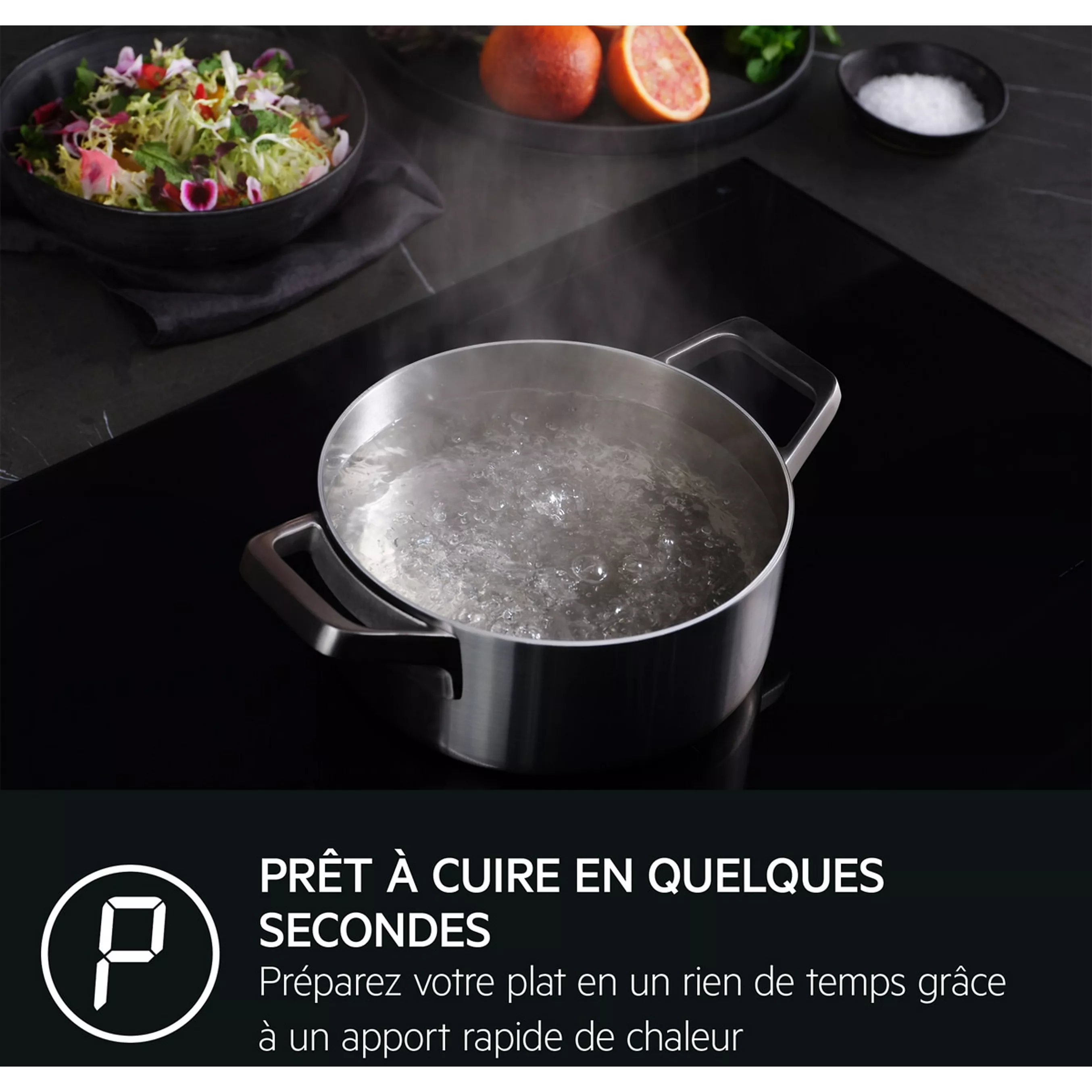 Plaque de cuisson à induction noire - 60 cm - Zone Flexible