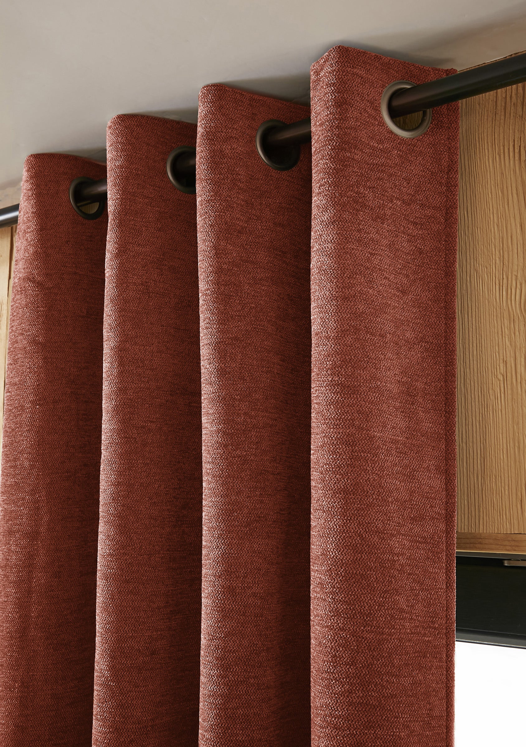 Rideau 140 x 240 cm Occultant + polaire BJORN Terracotta