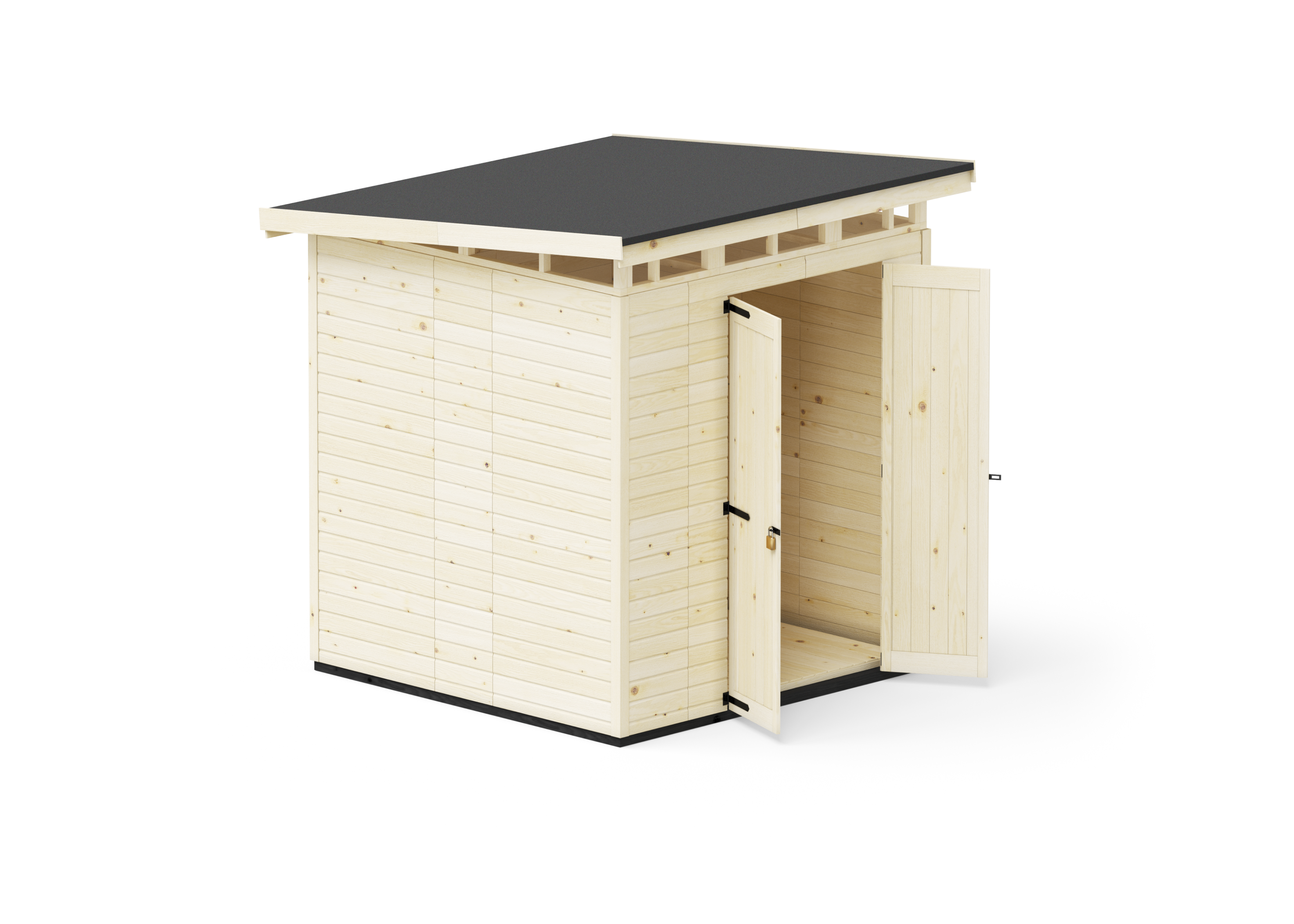 Abri de jardin en bois 203x203 cm Naturel