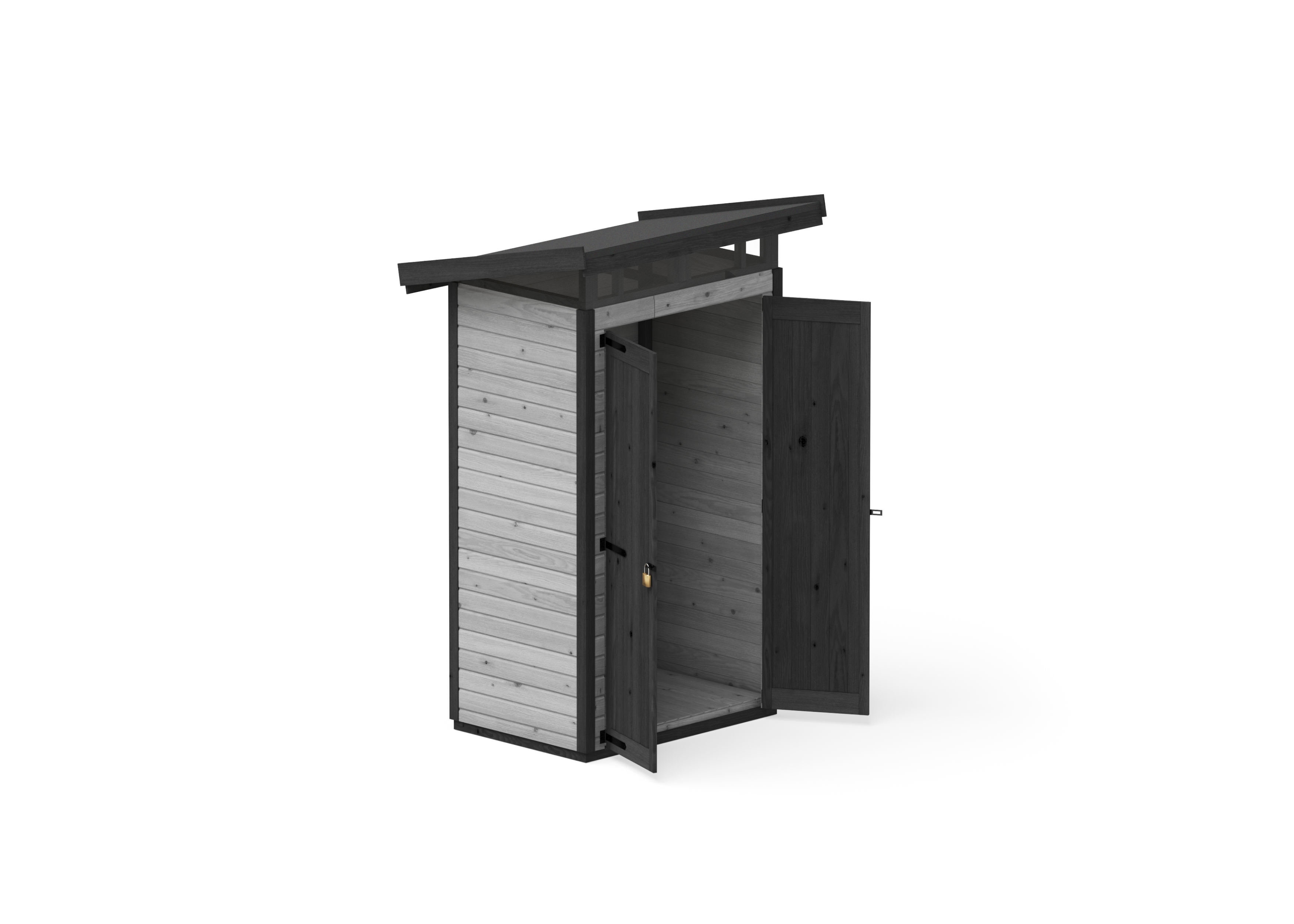 Abri de jardin en bois 127x87 cm Gris