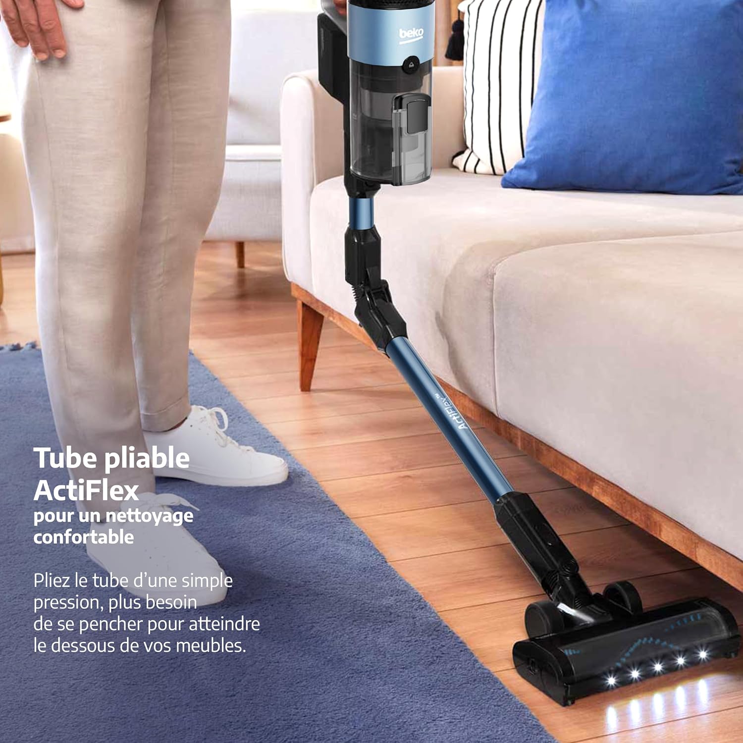 Aspirateur balai sans fil flexible 25.2v