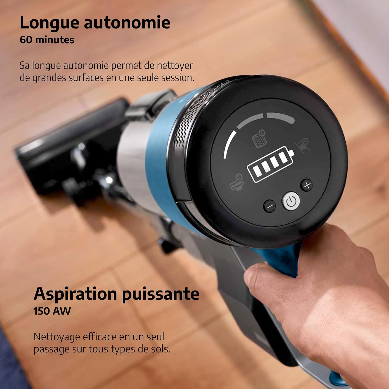 Aspirateur balai sans fil flexible 25.2v