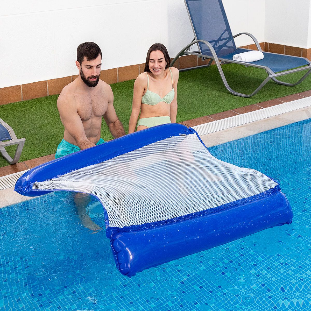 Hamac d'Eau Flottant Double pour Piscine