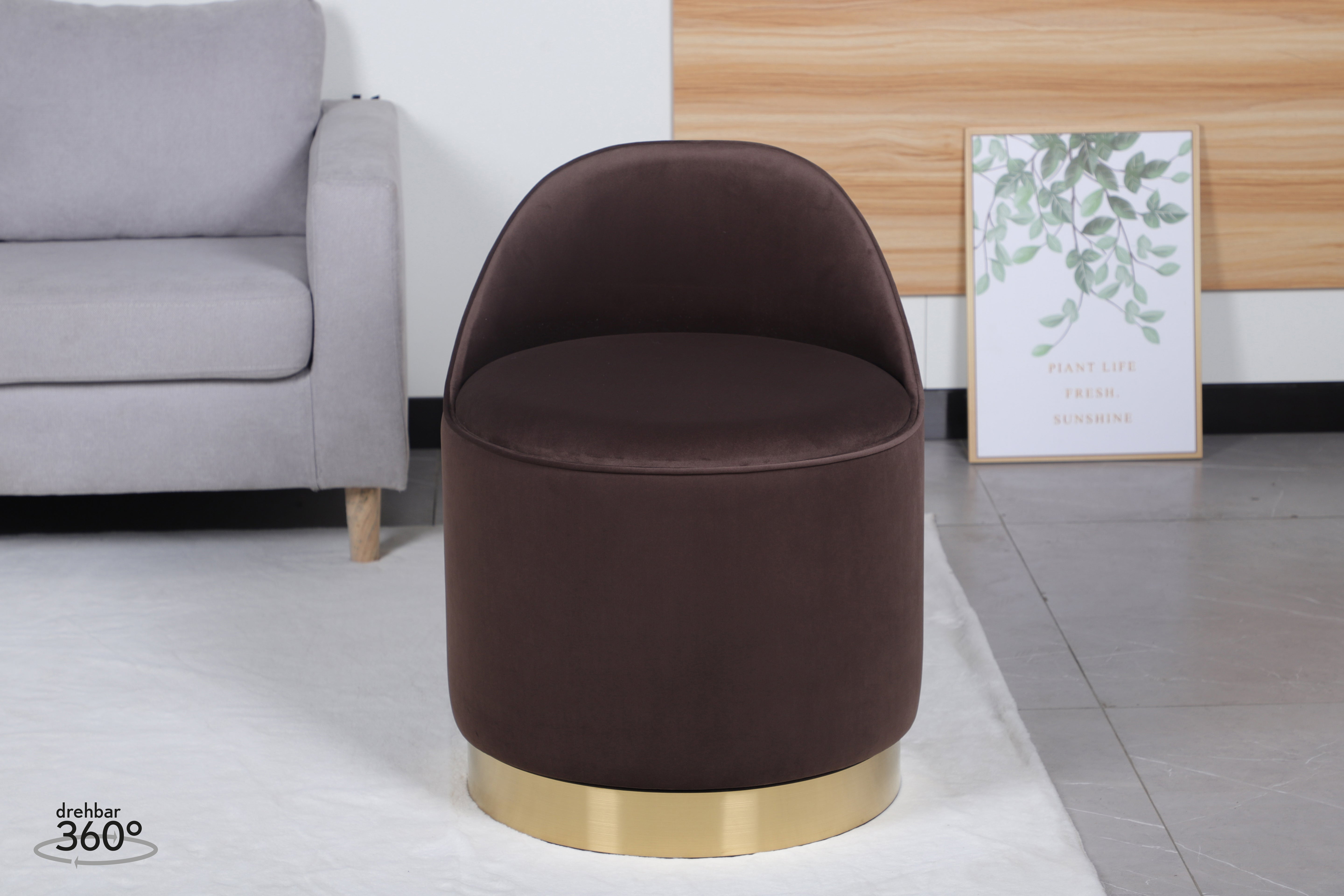 Tabouret pivotant marron - Viktor