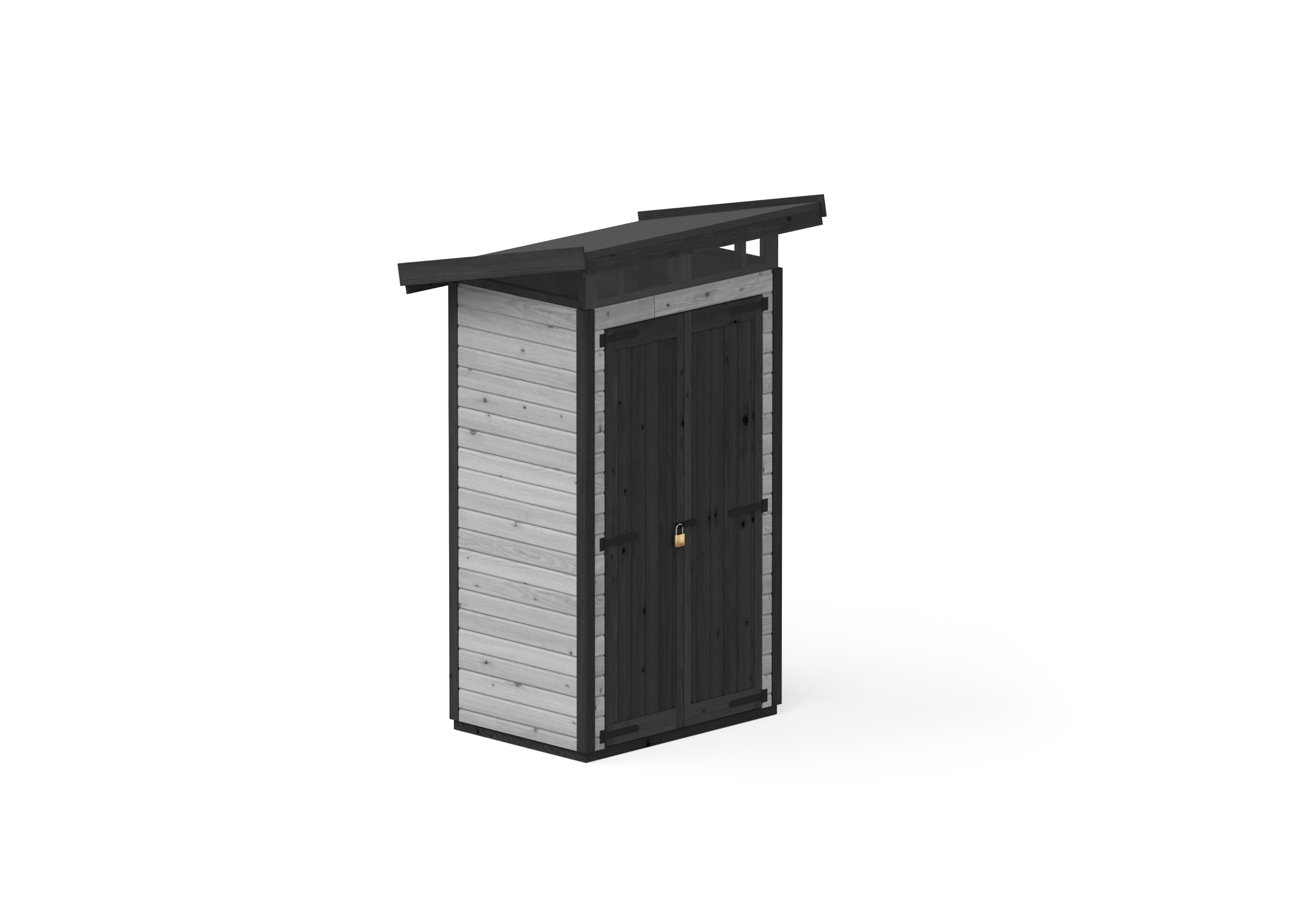Abri de jardin en bois 127x87 cm Gris