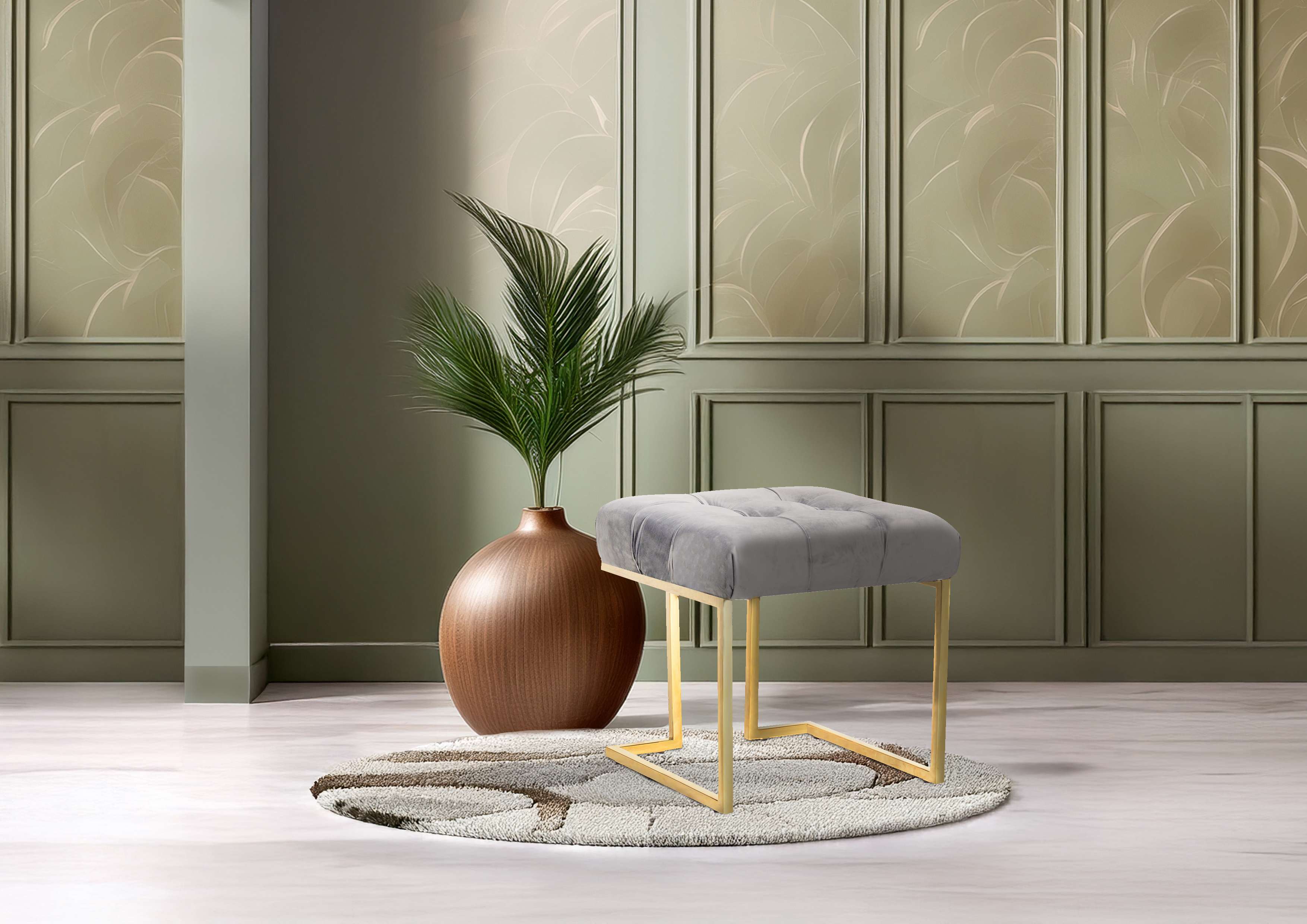 Tabouret taupe - Rarity