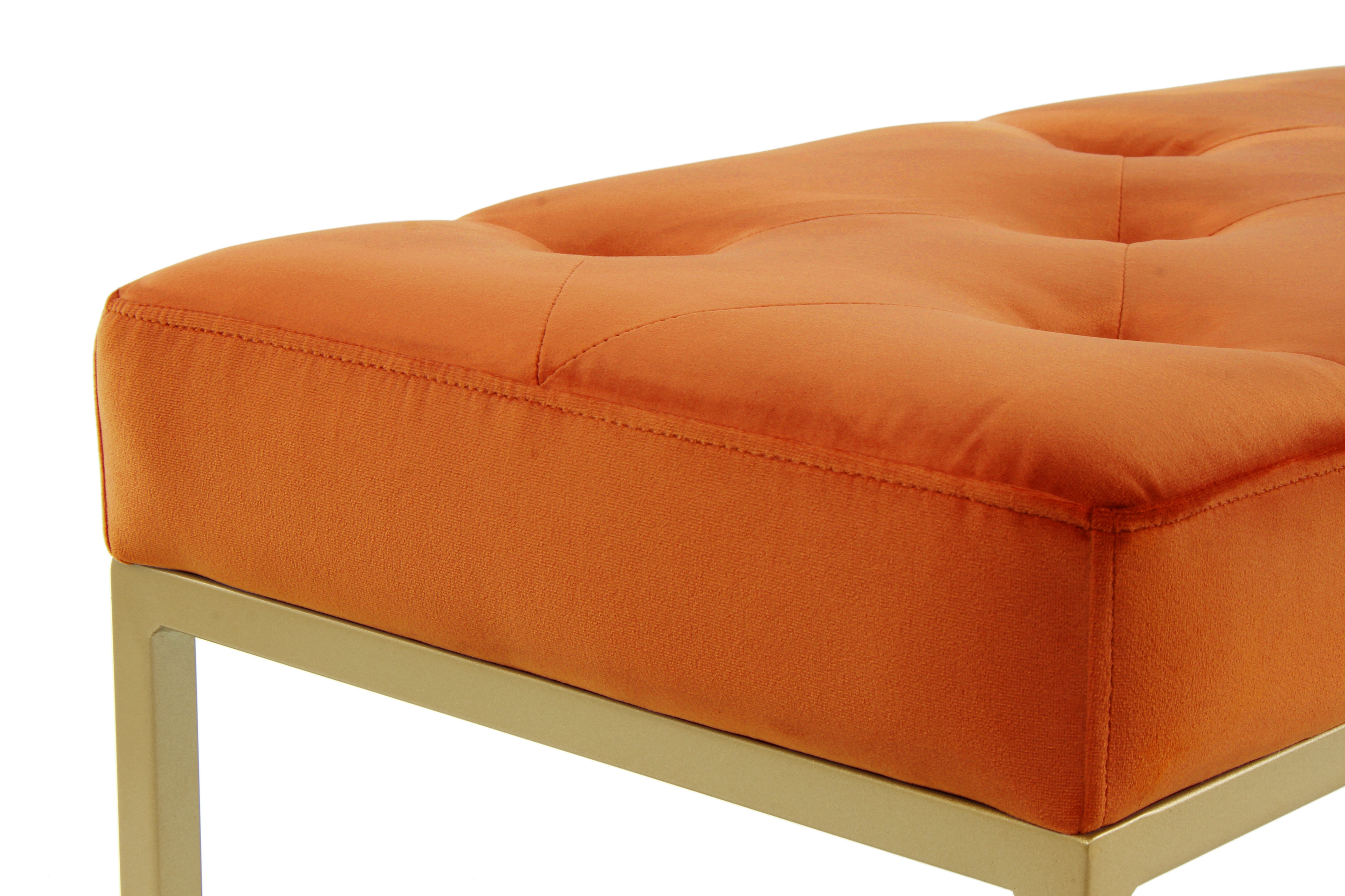 Banc orange / doré - Cameron