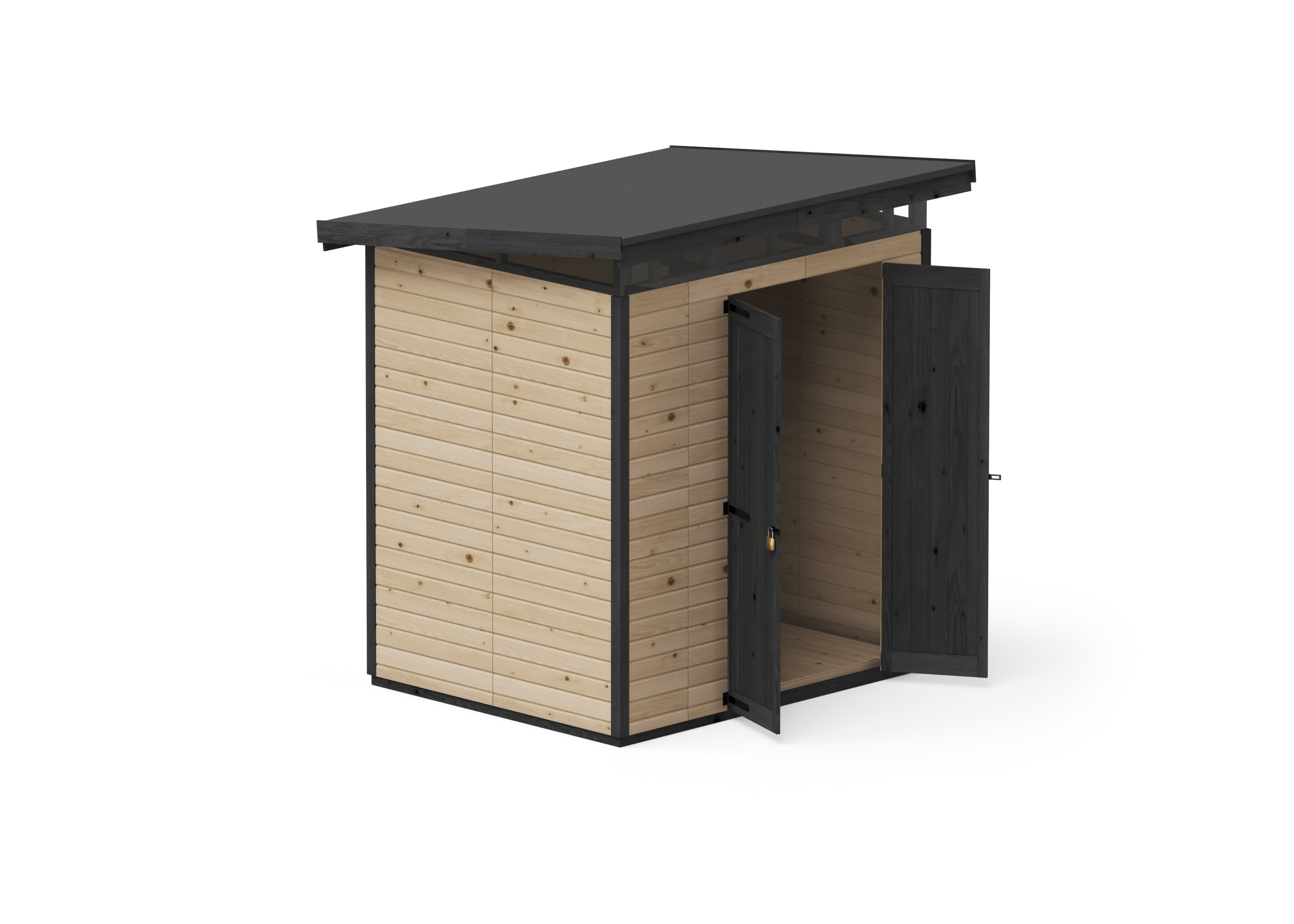 Abri de jardin en bois 203x163 cm Marron