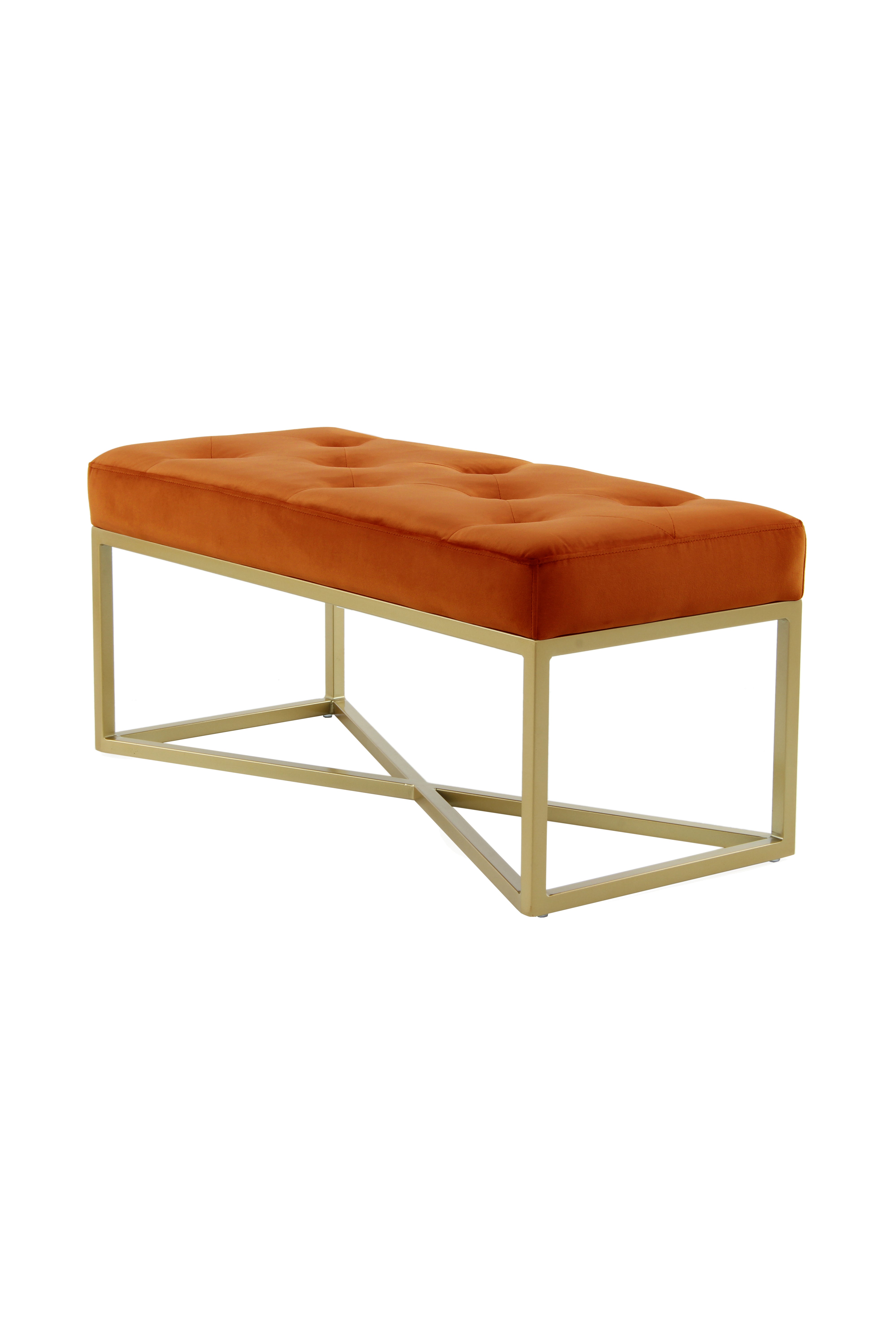 Banc orange / doré - Cameron