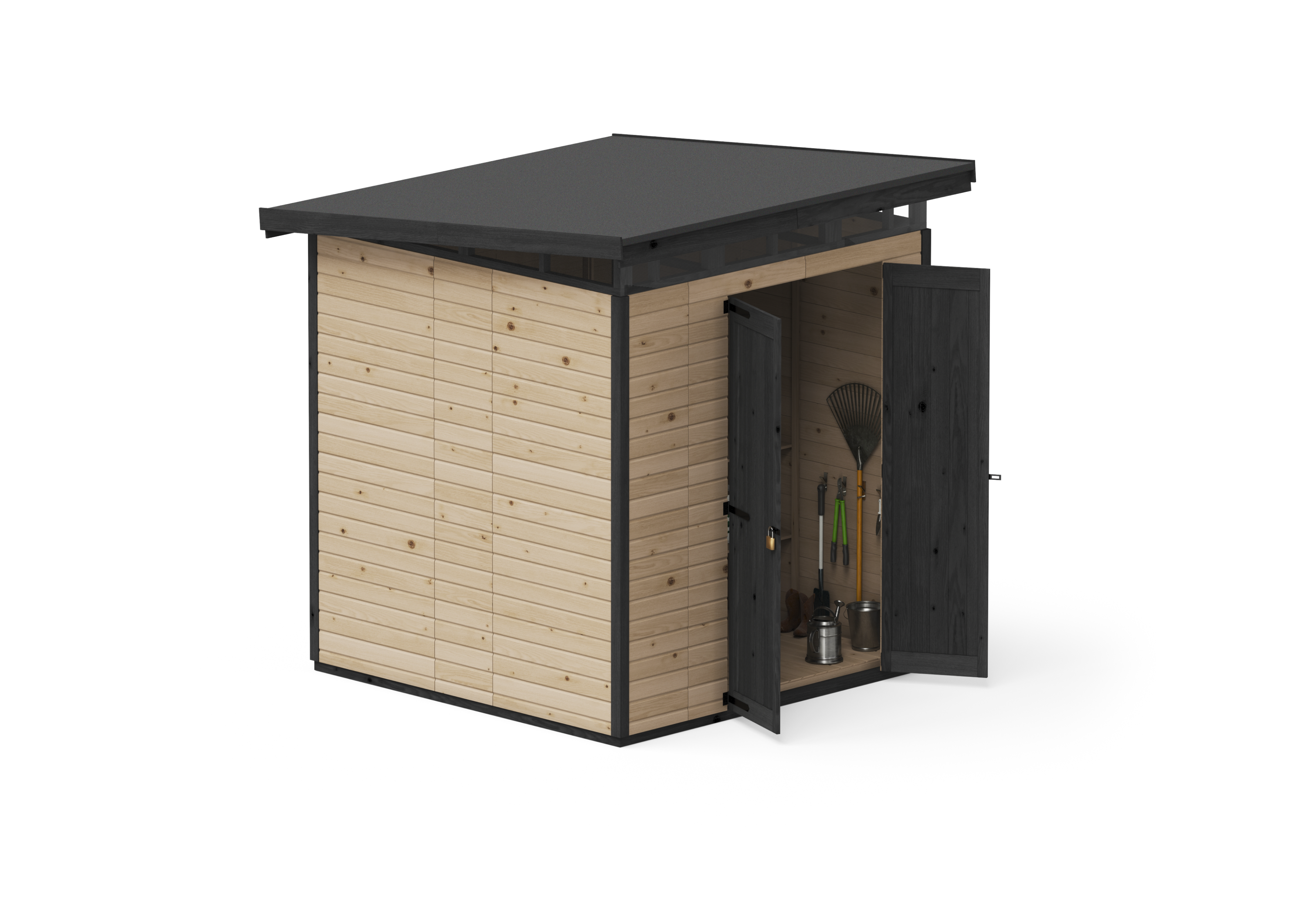 Abri de jardin en bois 203x203 cm Marron