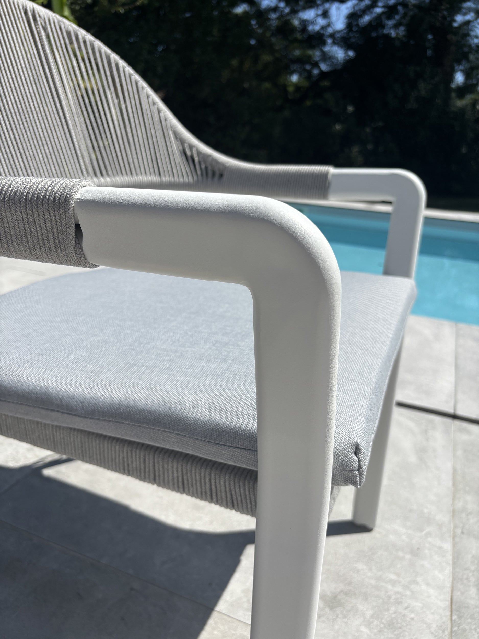 Lot de 2 fauteuils de jardin ABELLA - BLANC