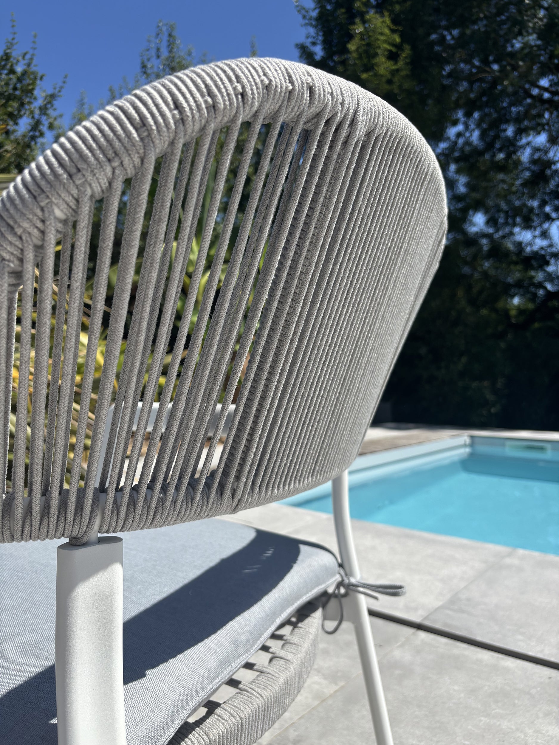 Lot de 2 fauteuils de jardin ABELLA - BLANC