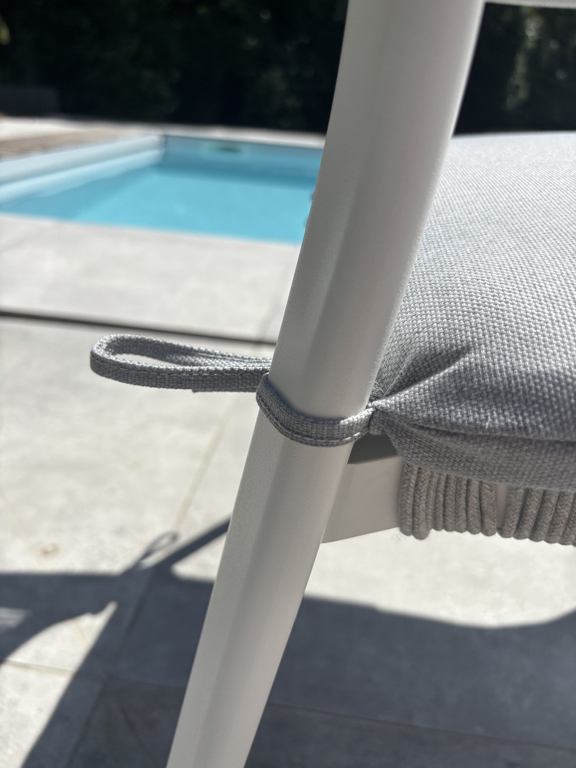 Lot de 2 fauteuils de jardin ABELLA - BLANC