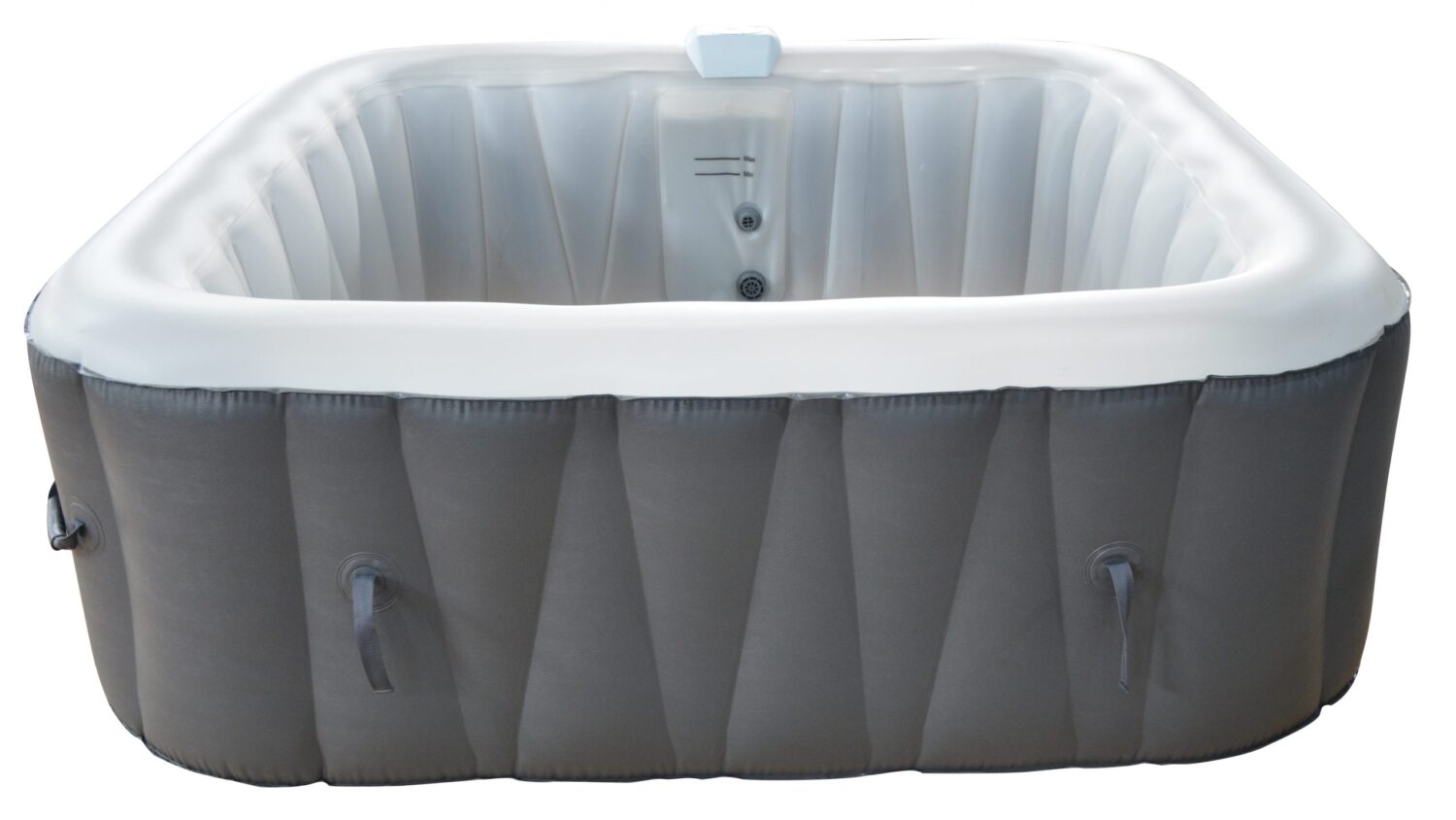 Spa gonflable 4 places carré - Bandeau LED inclus - Dimensions : 155 x 155 cm