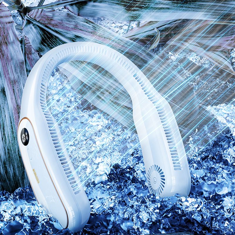 Ventilateur de cou portable blanc
