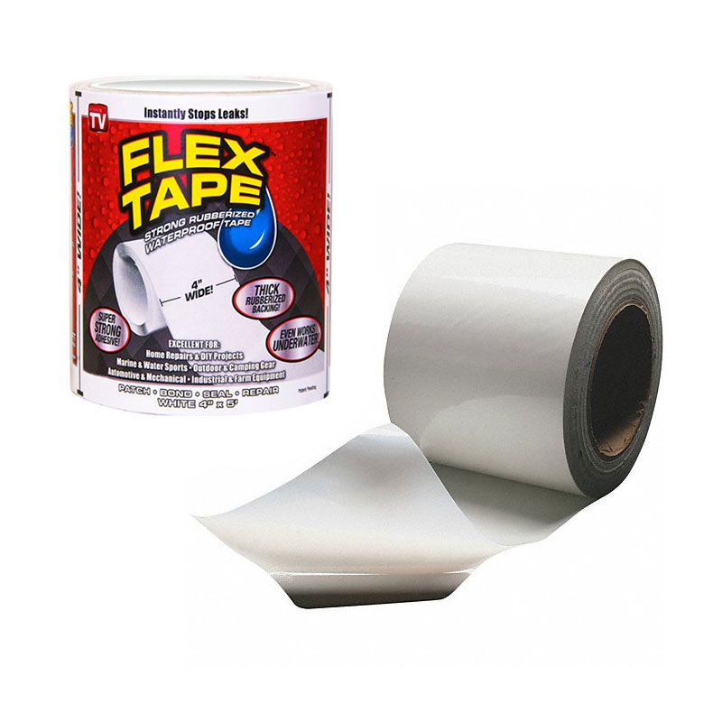 FLEX TAPE blanc : Bande Adhésive Hydrofuge et Waterproof Ultra-Résistante