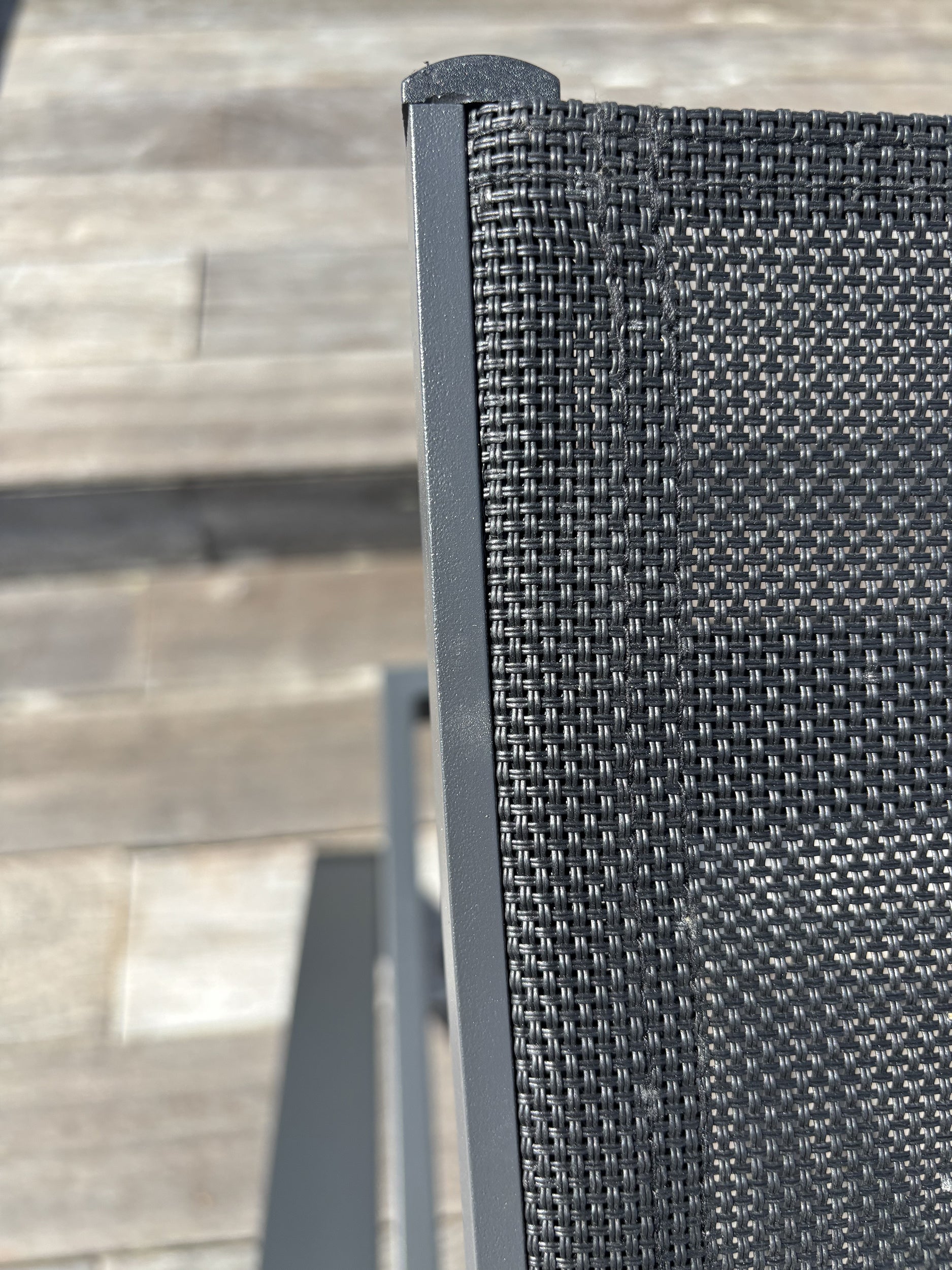 Bain de soleil BARCELONA  empilable en aluminium et textilène - GRIS ANTHRACITE