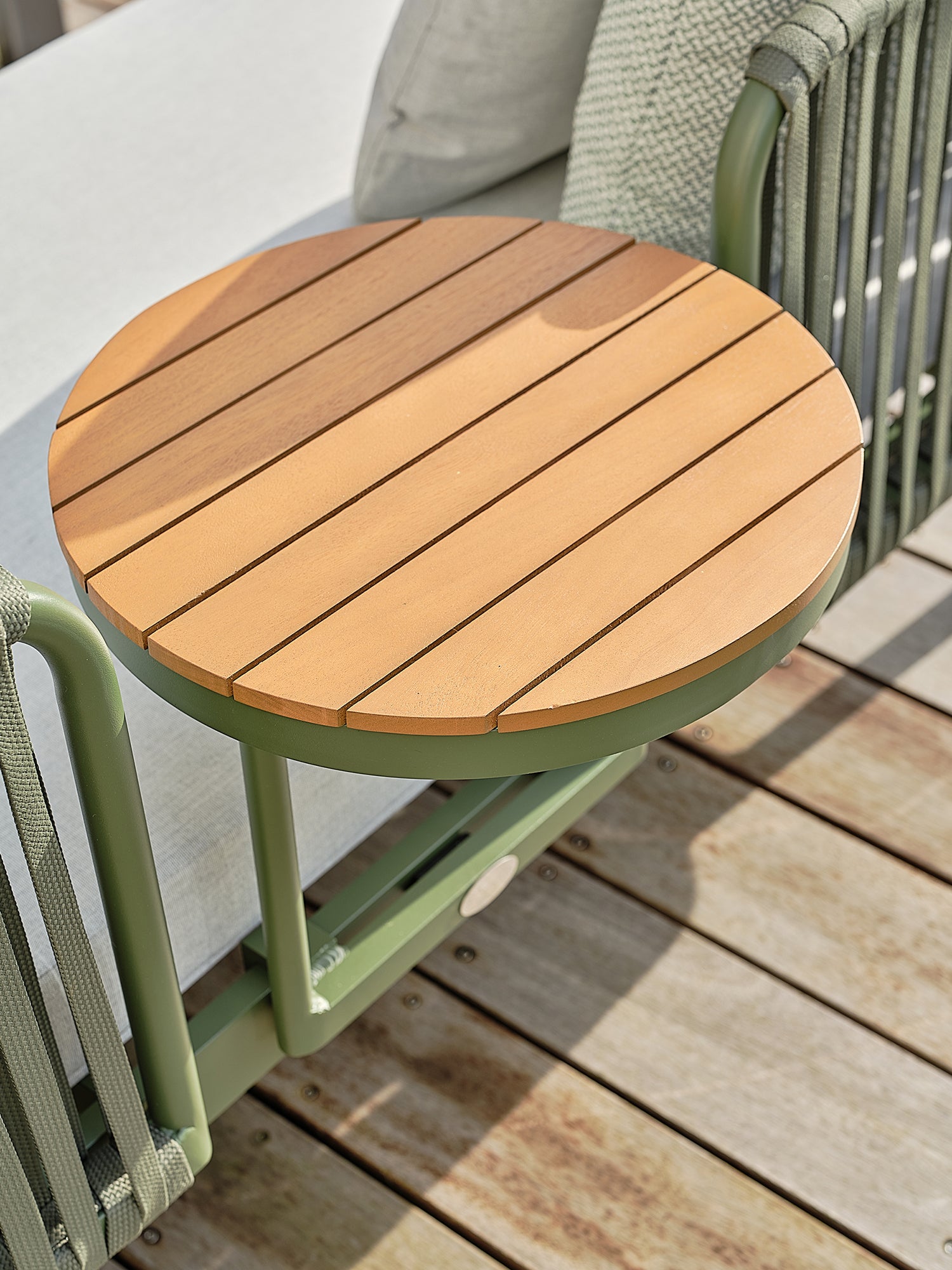Canapé de jardin 3 place BARLIA en aluminium - Olive 184 cm