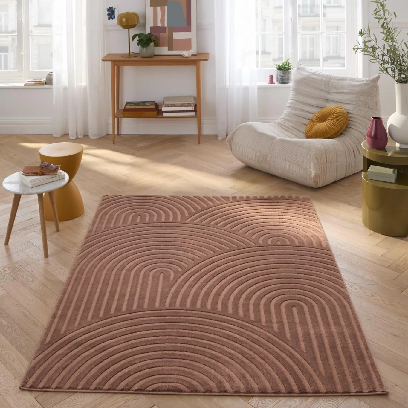Tapis d'intérieur à motif arc - Bianca