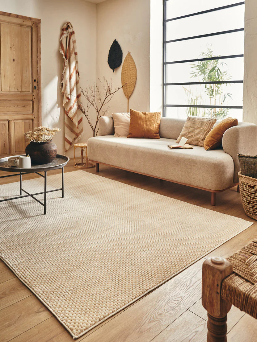 Tapis moderne crème uni - Bianca