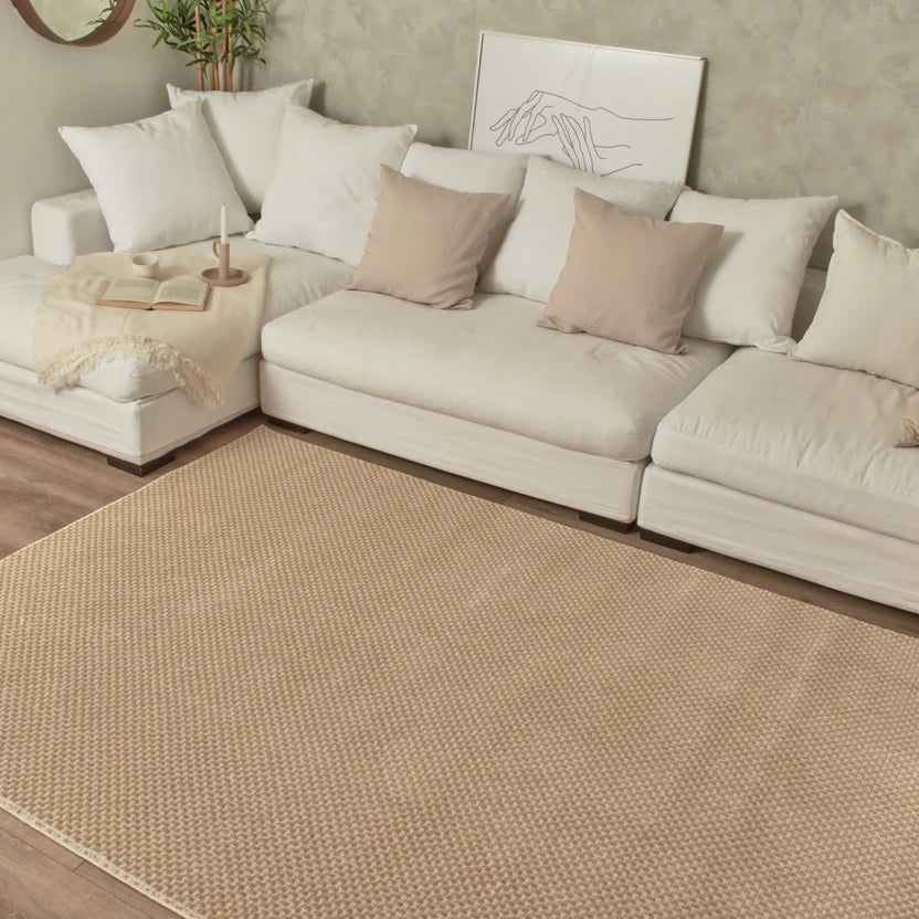 Tapis moderne crème uni - Bianca