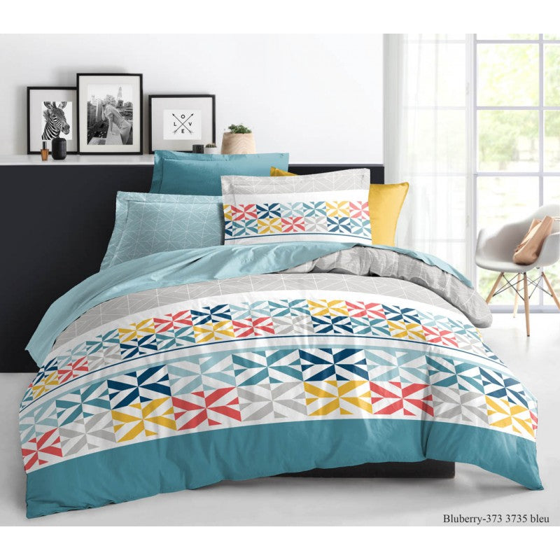 Parure de couette 3 Pièces réversible 260 x 240 cm 18 modèles au choix