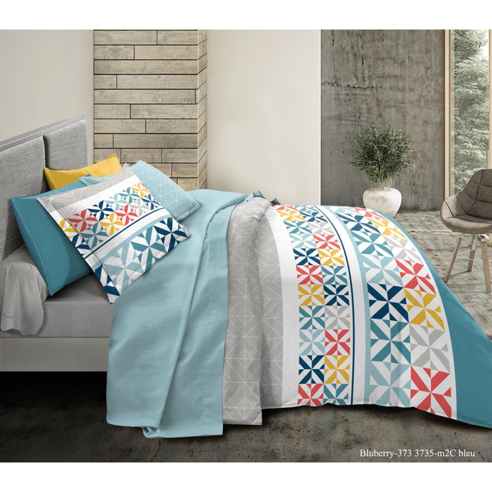 Parure de couette réversible pour lit 240 x 220 cm 13 modèles au choix