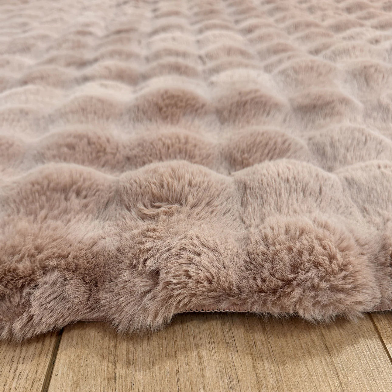 Tapis doux et moelleux rose - Bubble