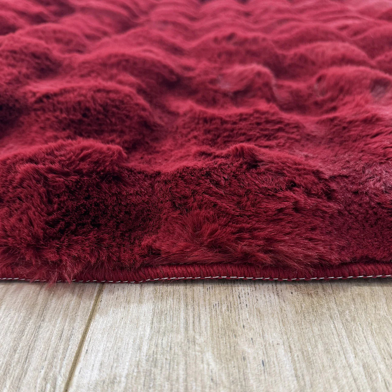 Tapis doux et moelleux rouge - Bubble