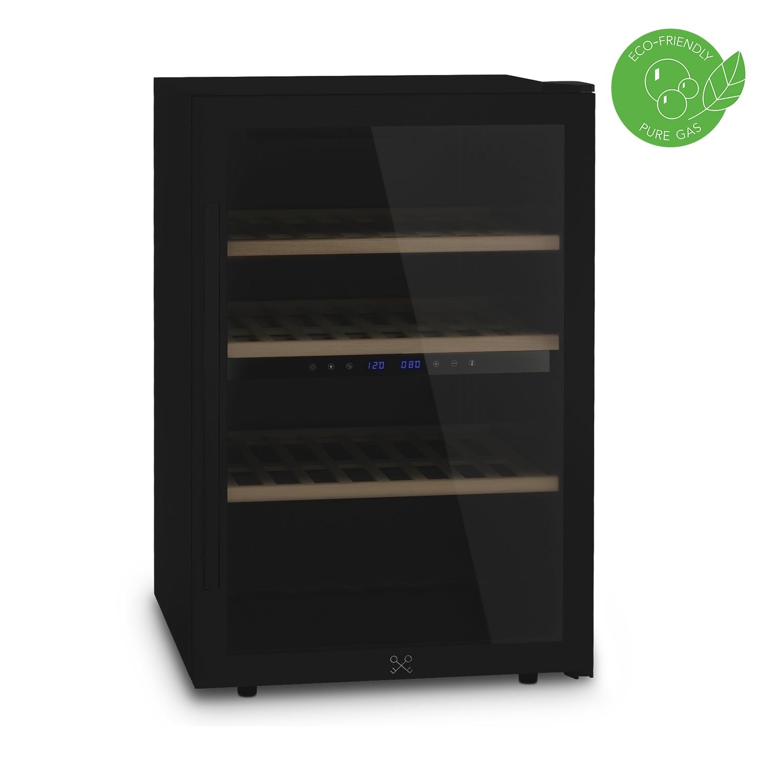Cave à vin Dual zone 62 bouteilles pose libre - Noir
