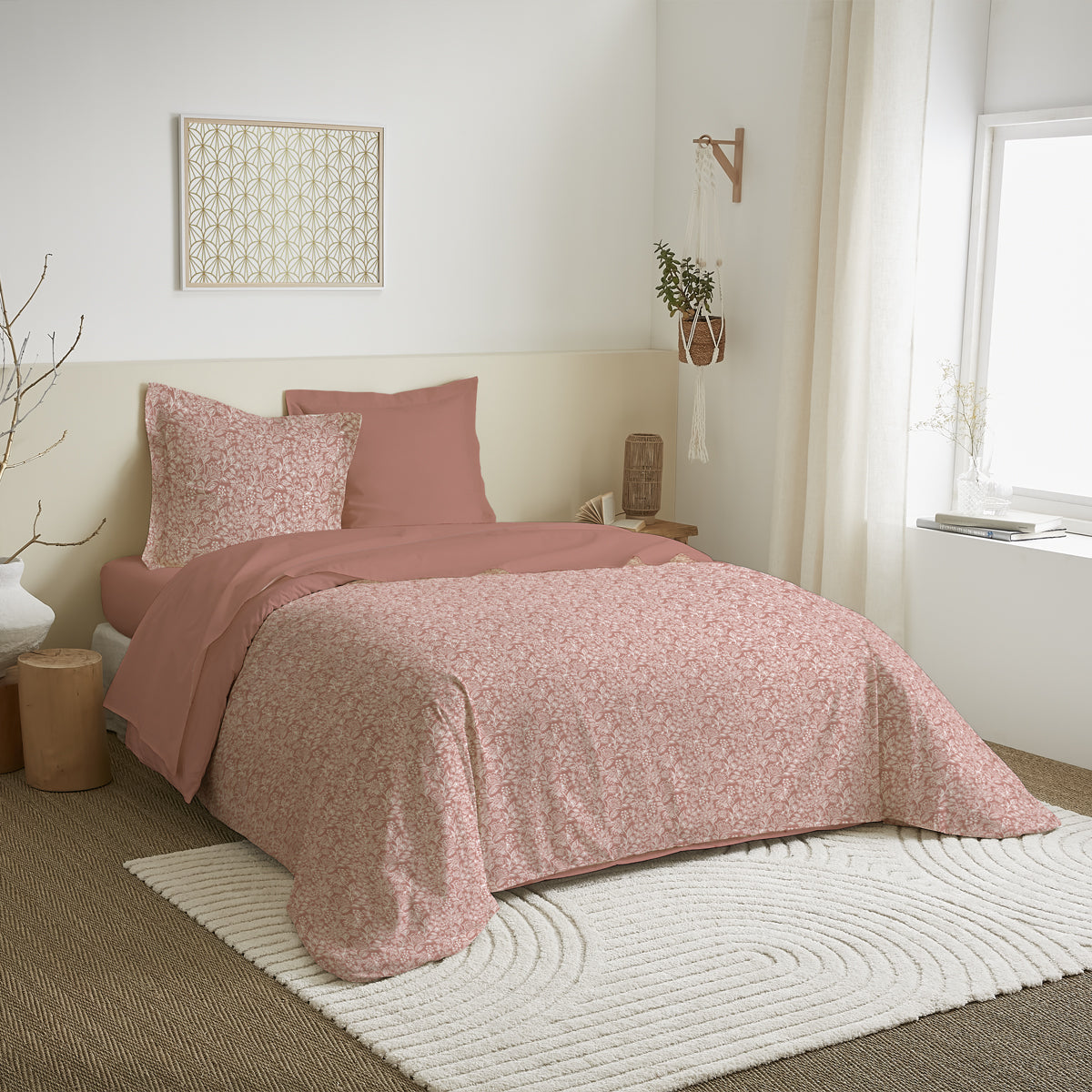 Parure de draps 4 pièces pour lit 140 x 190 cm 8 modèles au choix