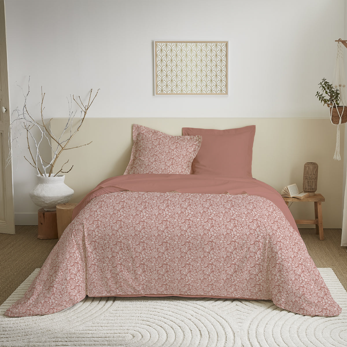 Parure de draps 4 pièces pour lit 140 x 190 cm 8 modèles au choix