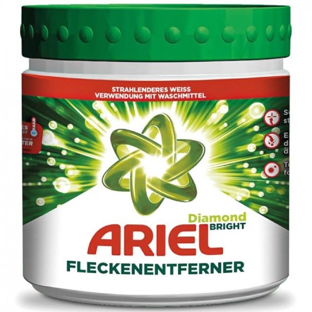 Lot de 3 ARIEL Diamond Bright Détachant en Poudre pour Linge Blanc 500 g