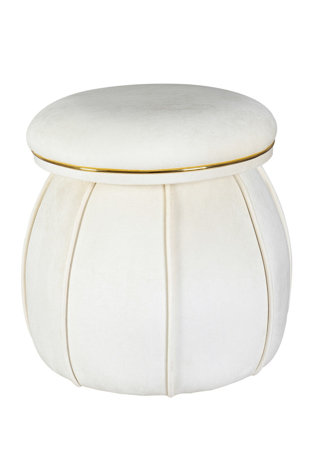 Tabouret ivoire / doré - Corinne